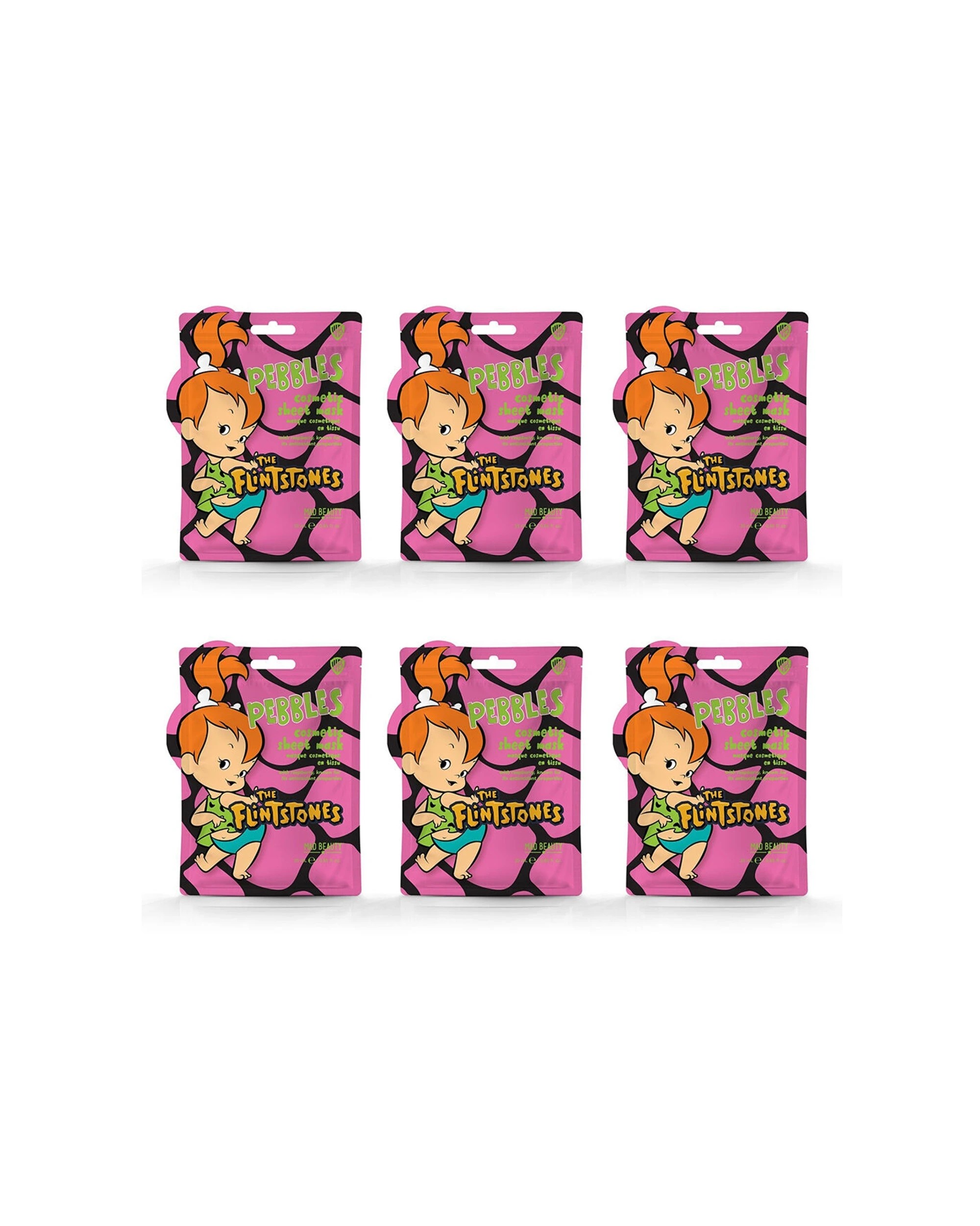 1 Warner Bros Pebbles Flintstone Scented Cosmetic Sheet Mask Raspberry 6PK 25ml - Multi, 1 of 3