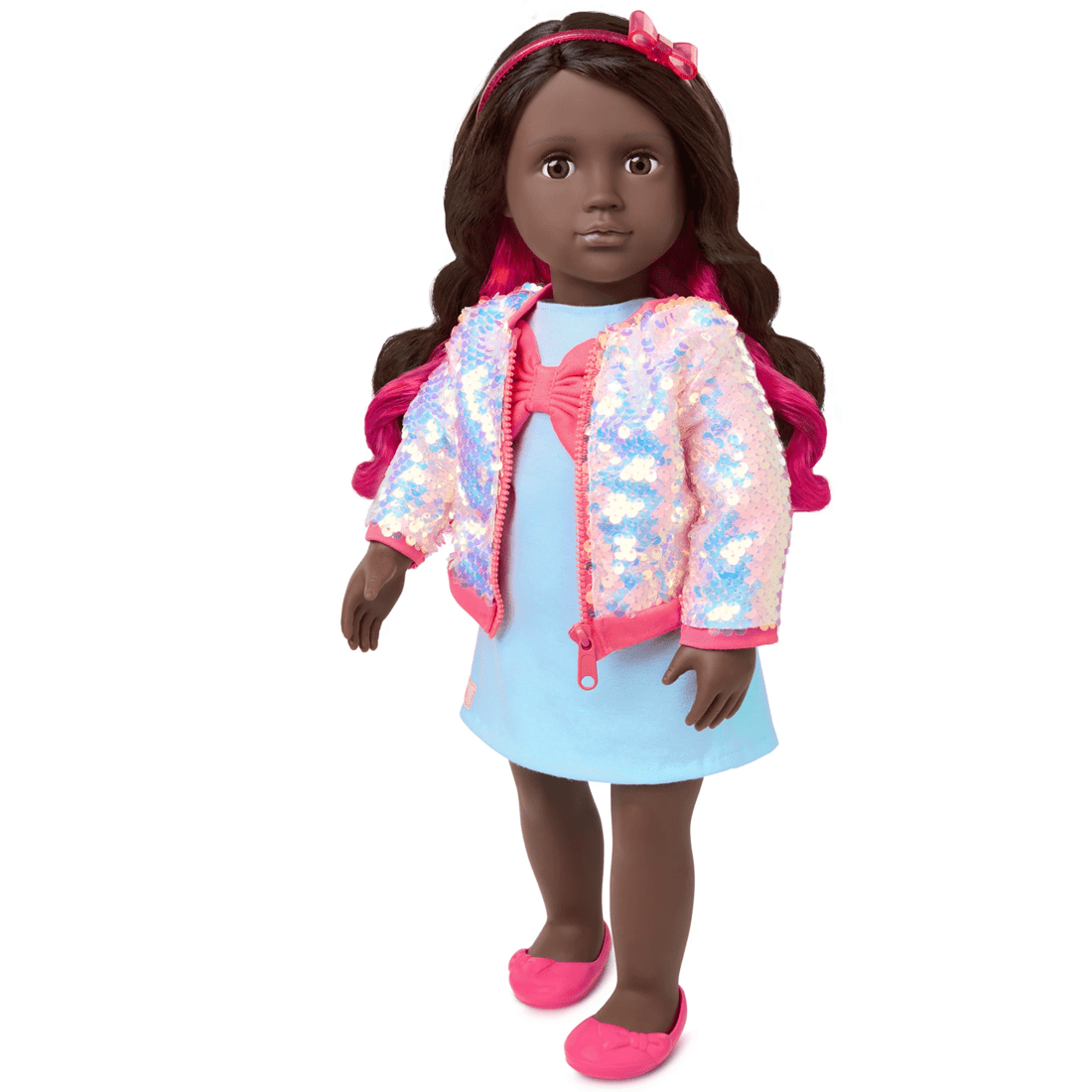 2 Our Generation Shine All Day 18-inch Doll Sequin Bomber Jacket Outfit
 - Multi, 2 of 4