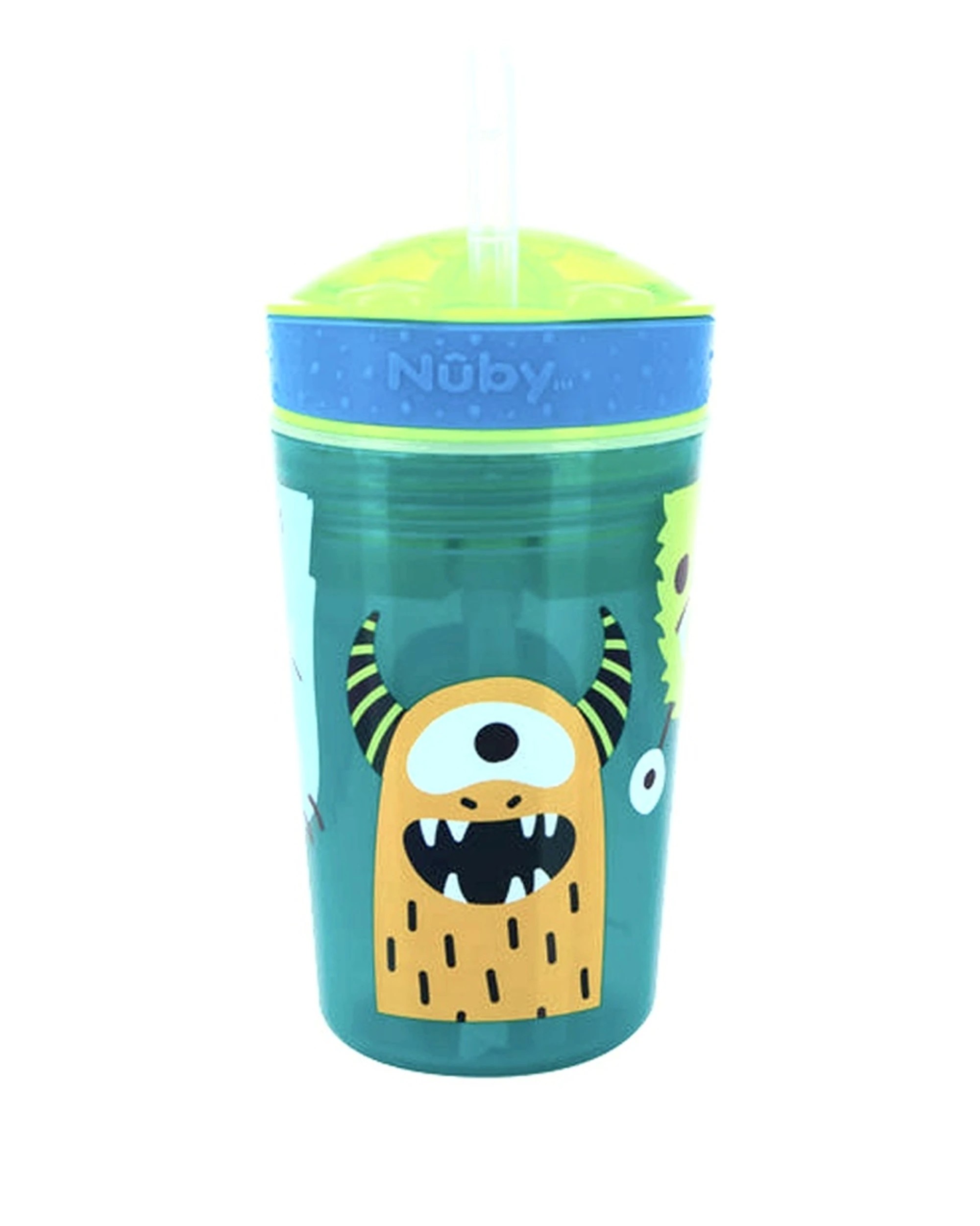 1 Nuby Snack N Sip Cup No Spill Soft Silicone Straw Baby 270ml - Multi, 1 of 4