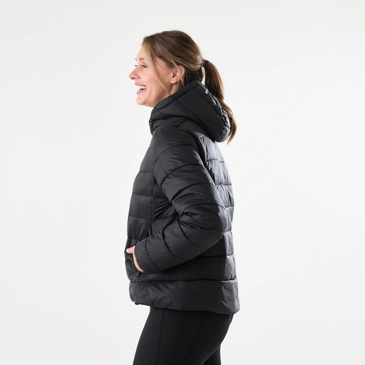 3 Active Womens Packable Puffer Jacket Black, 3 of 7