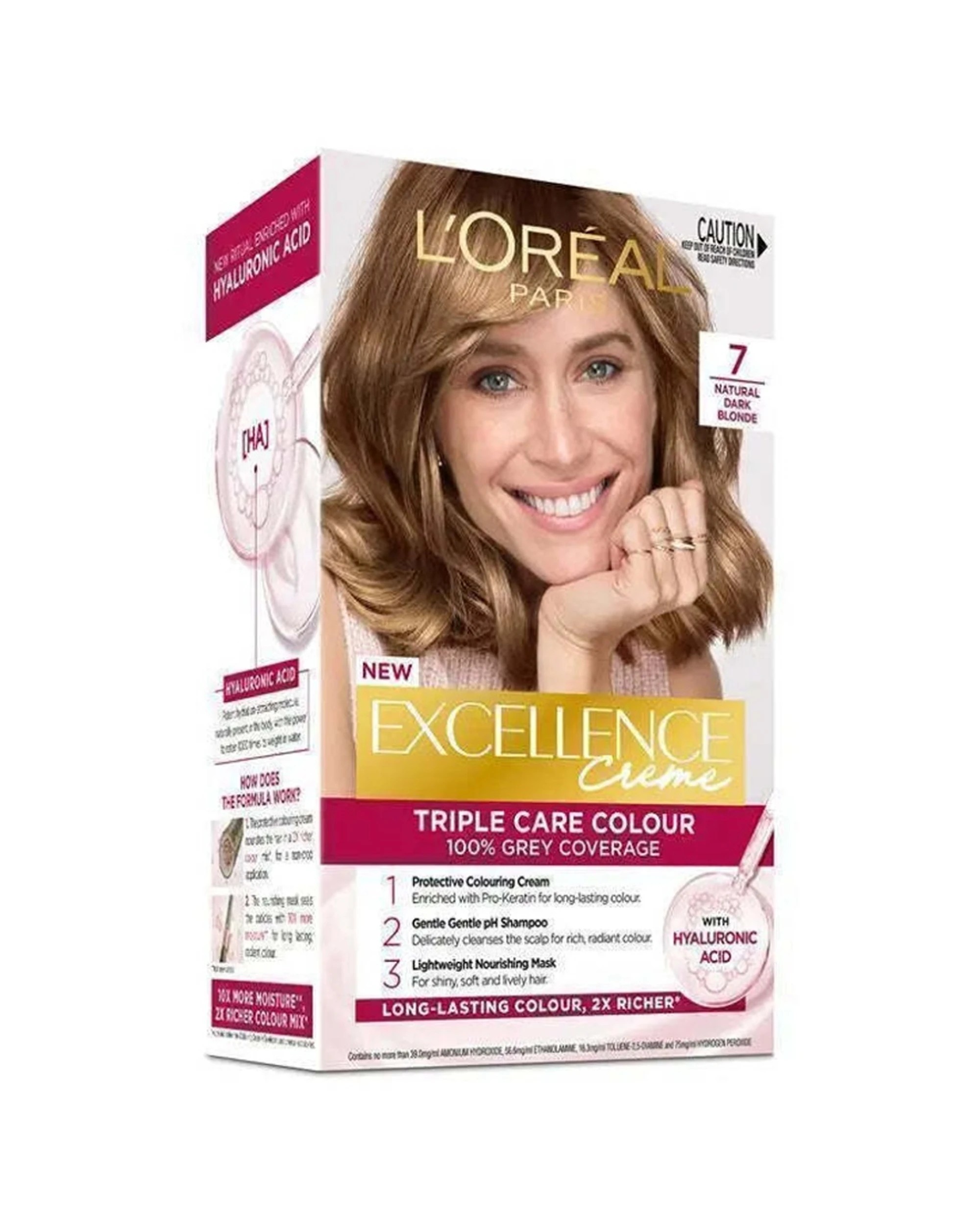 1 Loreal Excellence Crème 7 Dark Blonde Hair Colour, 1 of 1