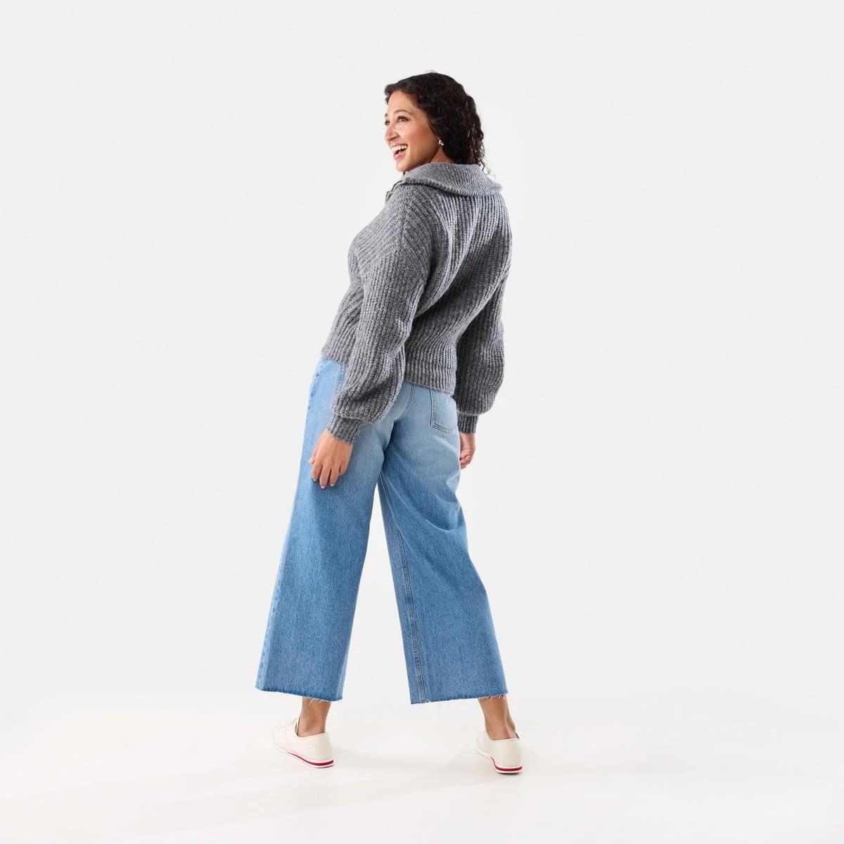 5 Fisherman Rib Knit Bomber Gry Chmrle, 5 of 10