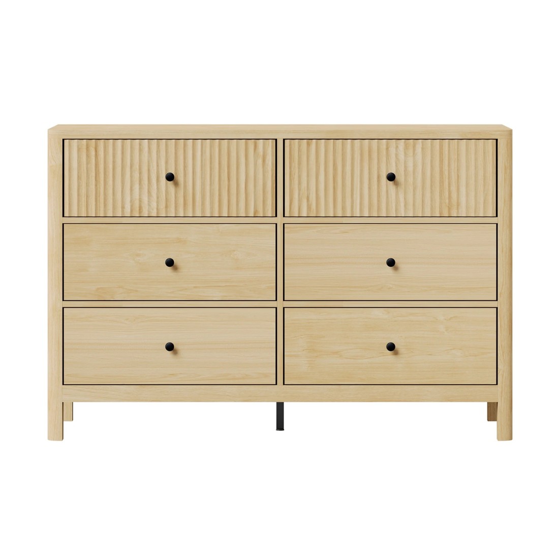 6 Oikiture 6 Chest Of Drawers Dresser Lowboy Storage Cabinet
 - Natural, 6 of 10