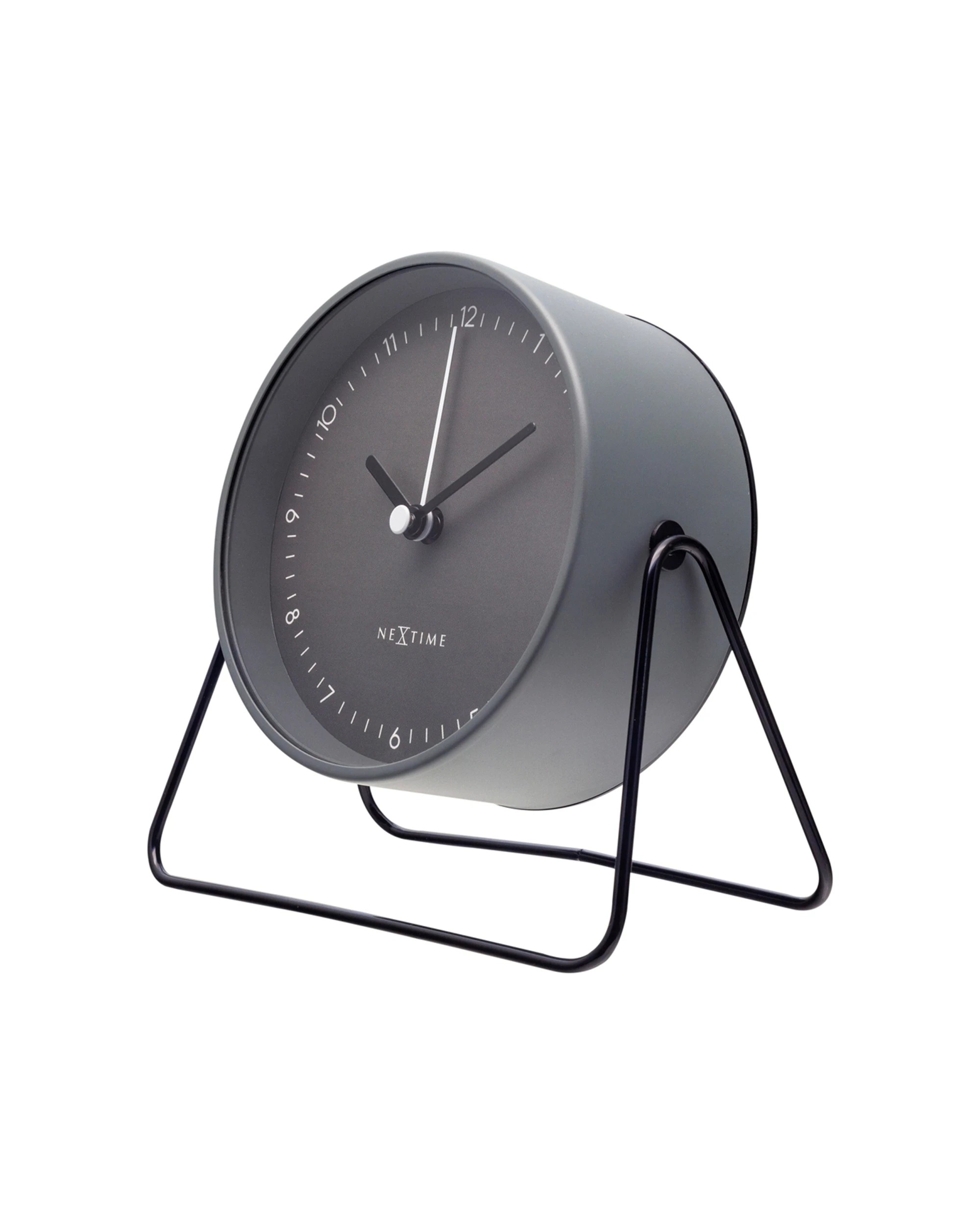 3 NEXTIME Berlin Table Alarm Clock Silent Movement With Night Light - Grey, 3 of 7