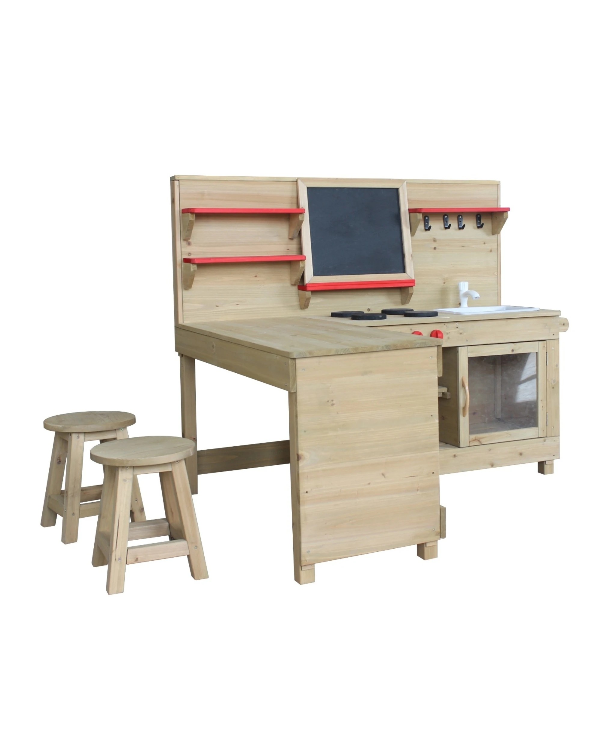 2 Hide & Seek Kids Mud Kitchen Daisy with Stools, 2 of 7