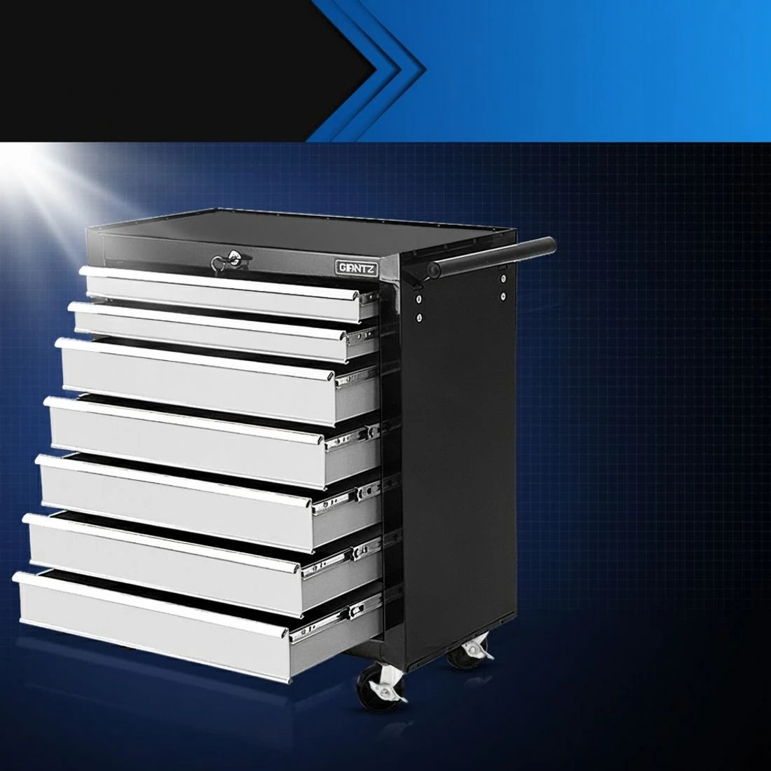 5 Giantz 7 Drawer Tool Box Cabinet Chest Trolley Storage Garage Toolbox - Multi, 5 of 5