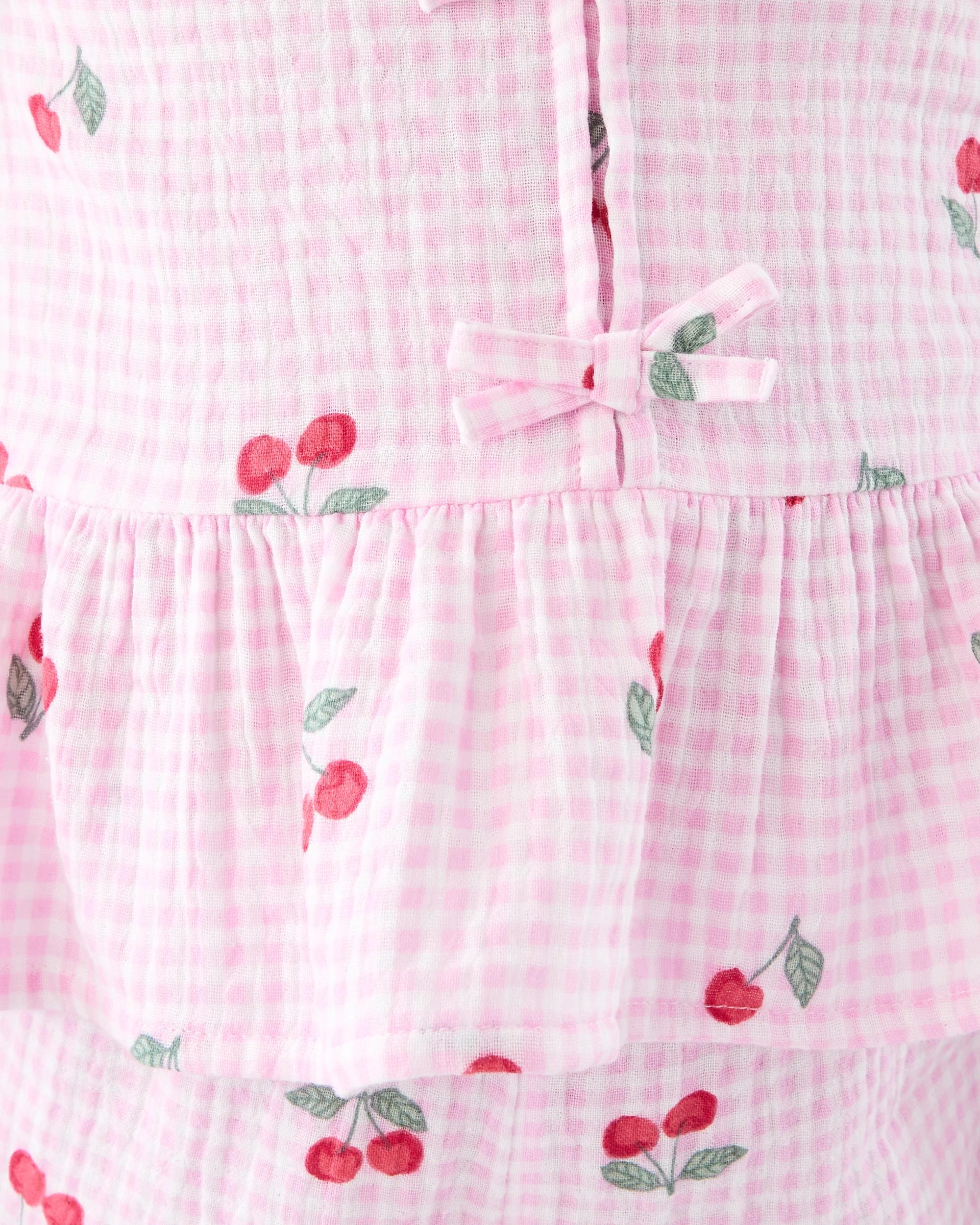 4 Tie Front Frill Top Pnk Cherry, 4 of 6