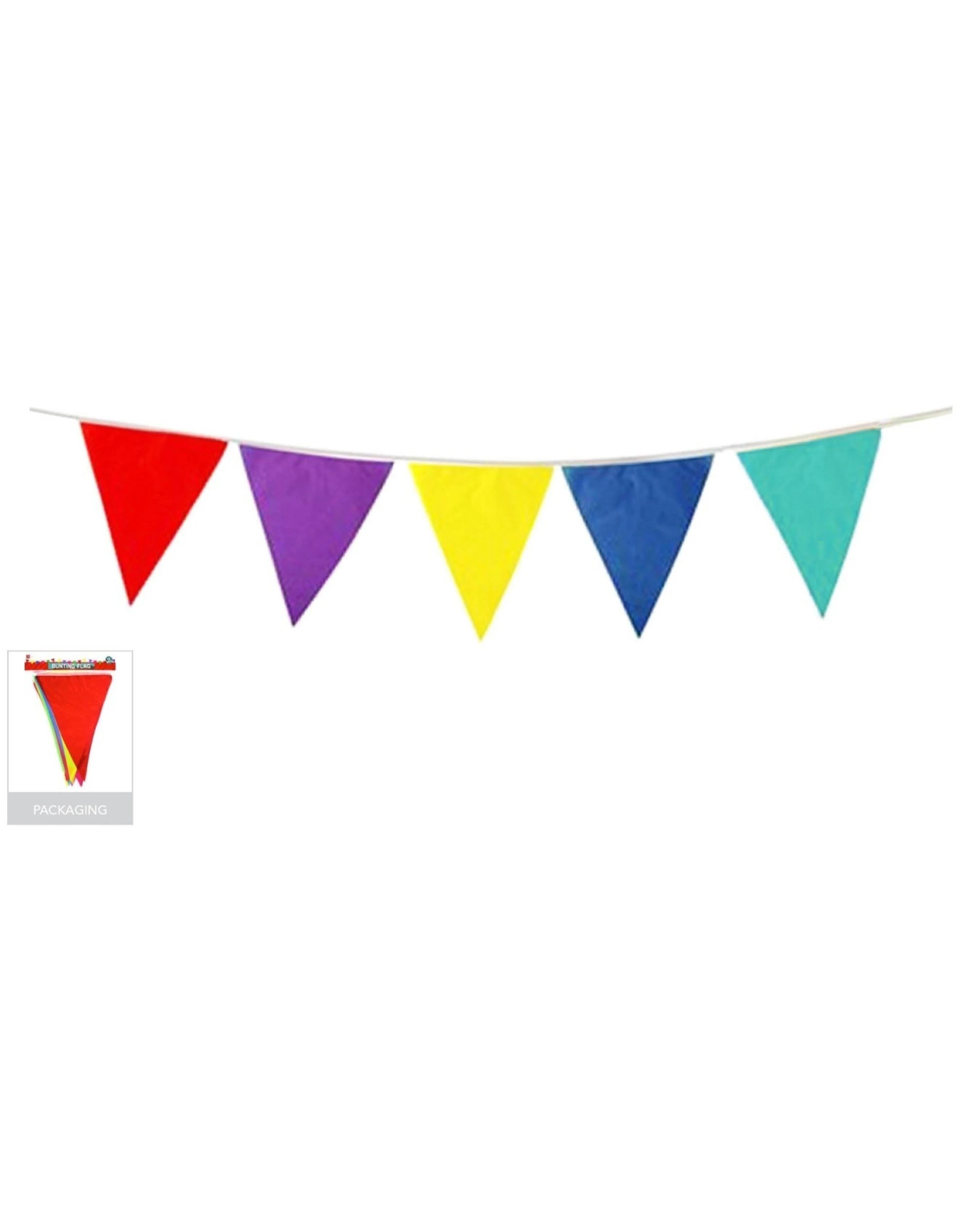 1 BR Costumes 12x 9m BUNTING FLAG Colourful Triangle Party Banner Birthday Wedding Flags Outdoor, 1 of 4
