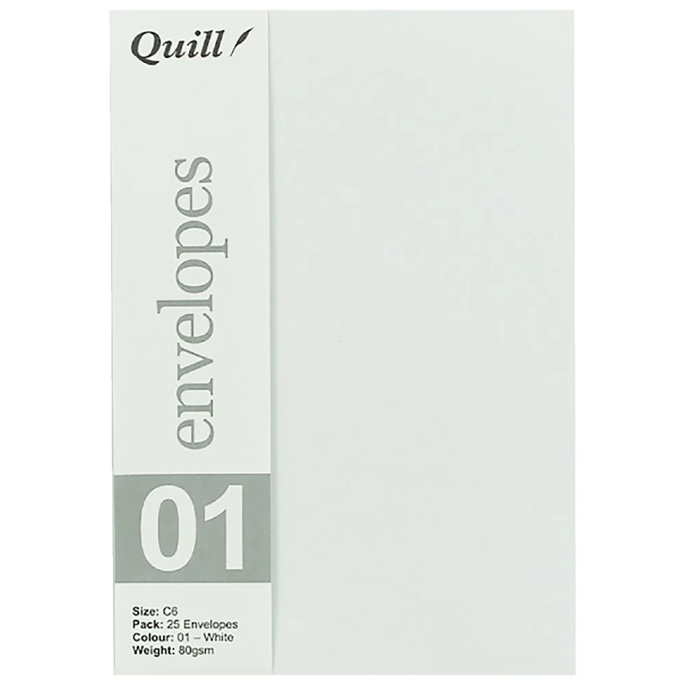 4 Quill C6 Envelope White 25 Pack, 4 of 4