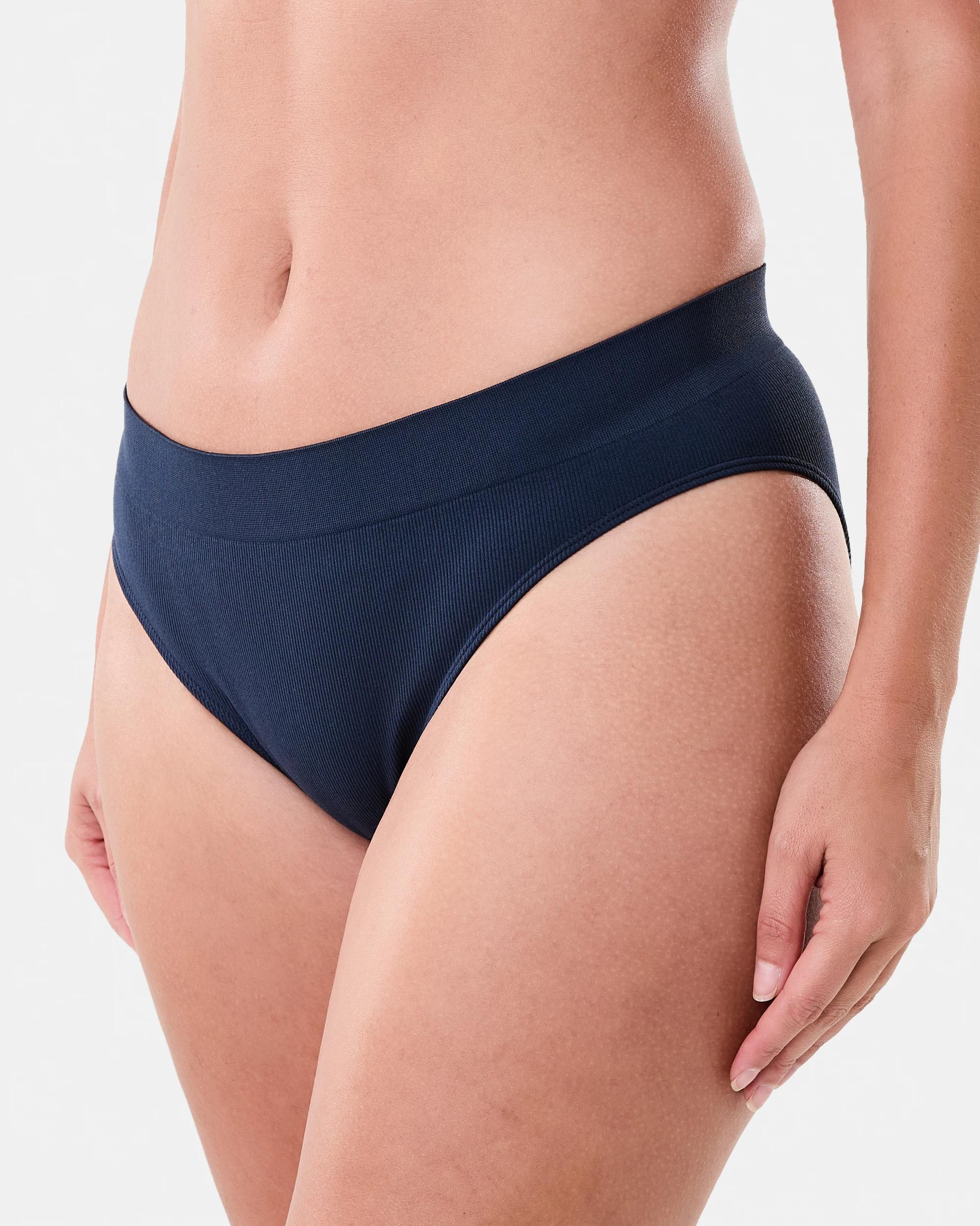 6 3 Pack Ribbed Seamfree Hi-Waist Bikini Briefs Rq Pk Nb, 6 of 8