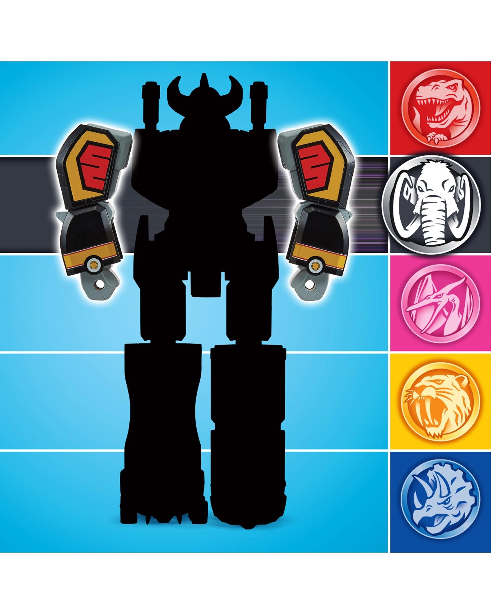 9 Mighty Morphin Power Rangers Re-Ignition Combinable Dinozord Mastodon Toy, 9 of 10