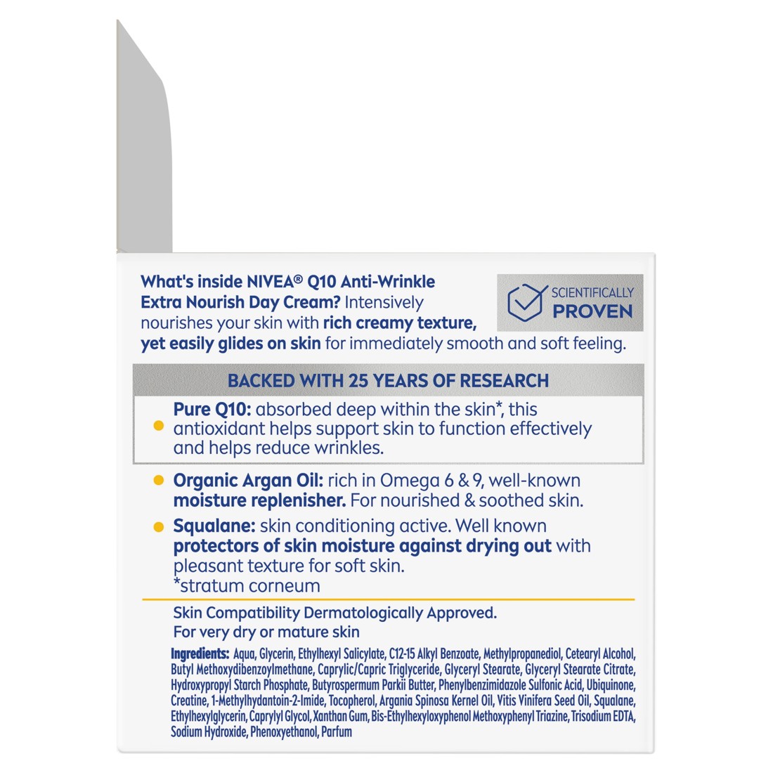 4 Nivea Q10 Anti-Wrinkle Extra Nourish Deep Restoring Day Cream SPF15 50ml - Pure Q10, Argan Oil and Squalane, 4 of 10