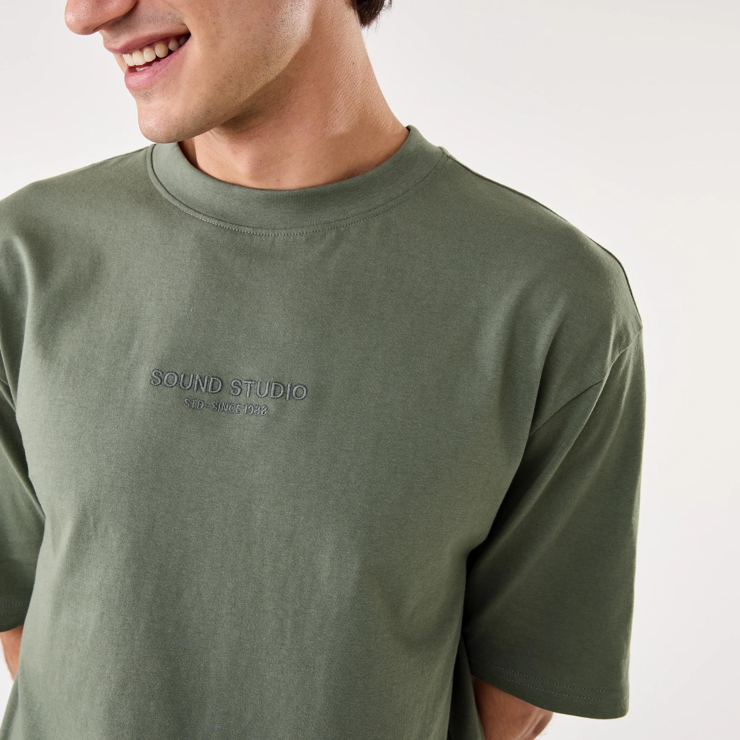 6 Oversized Print T-shirt Grn Agave, 6 of 10