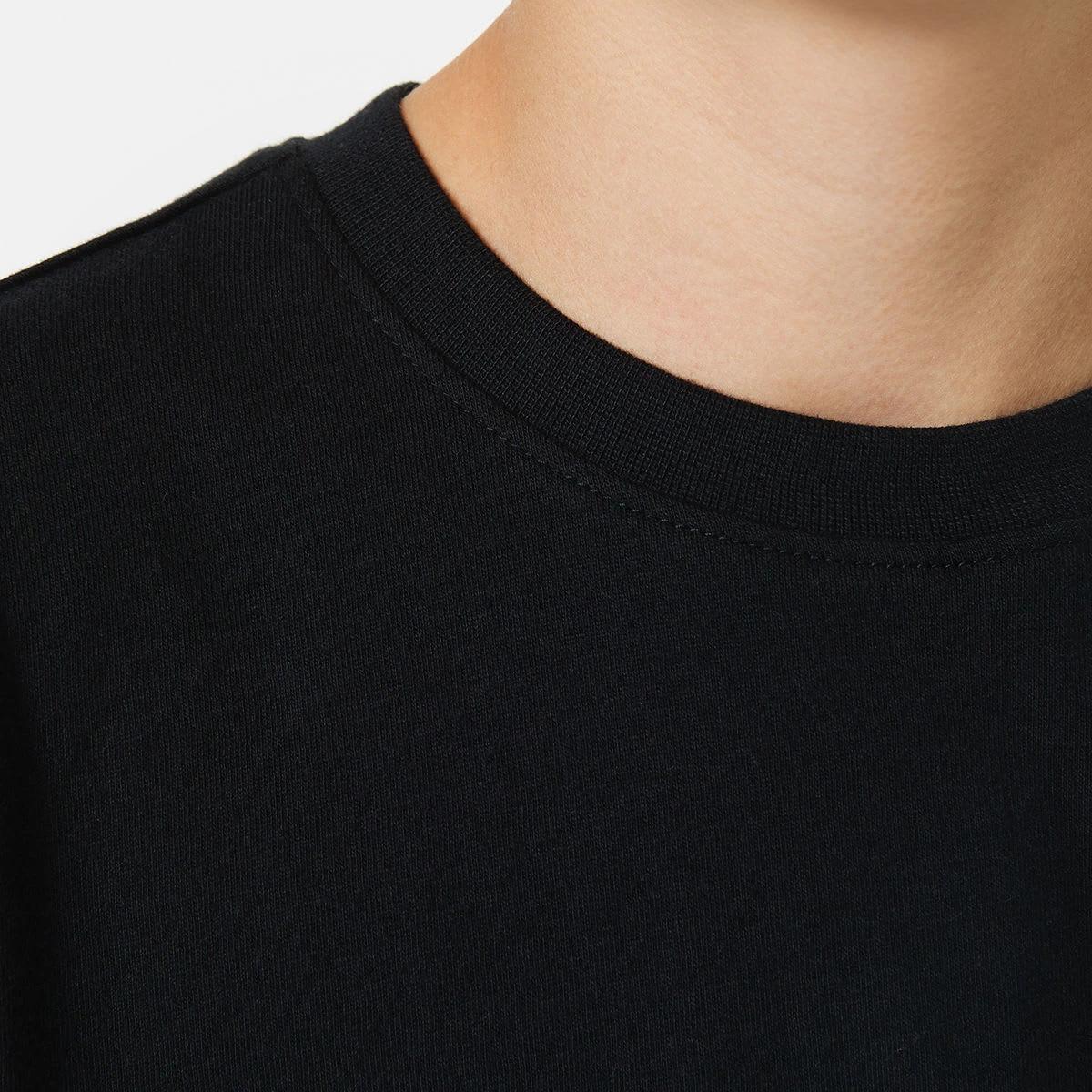 4 Short Sleeve Plain T-shirt BLACK, 4 of 8