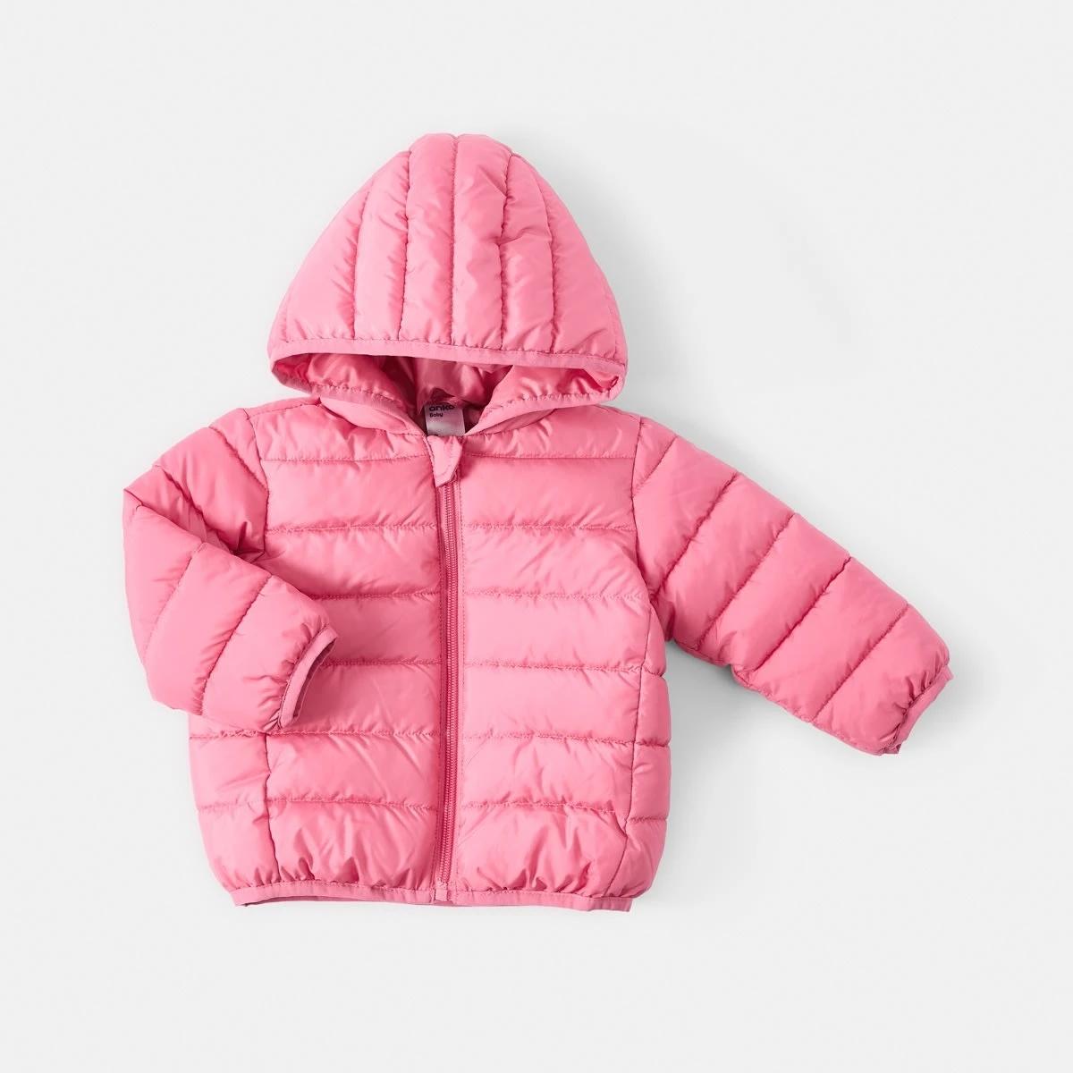 1 Hooded Puffer Jacket Pnk Candy, 1 of 3
