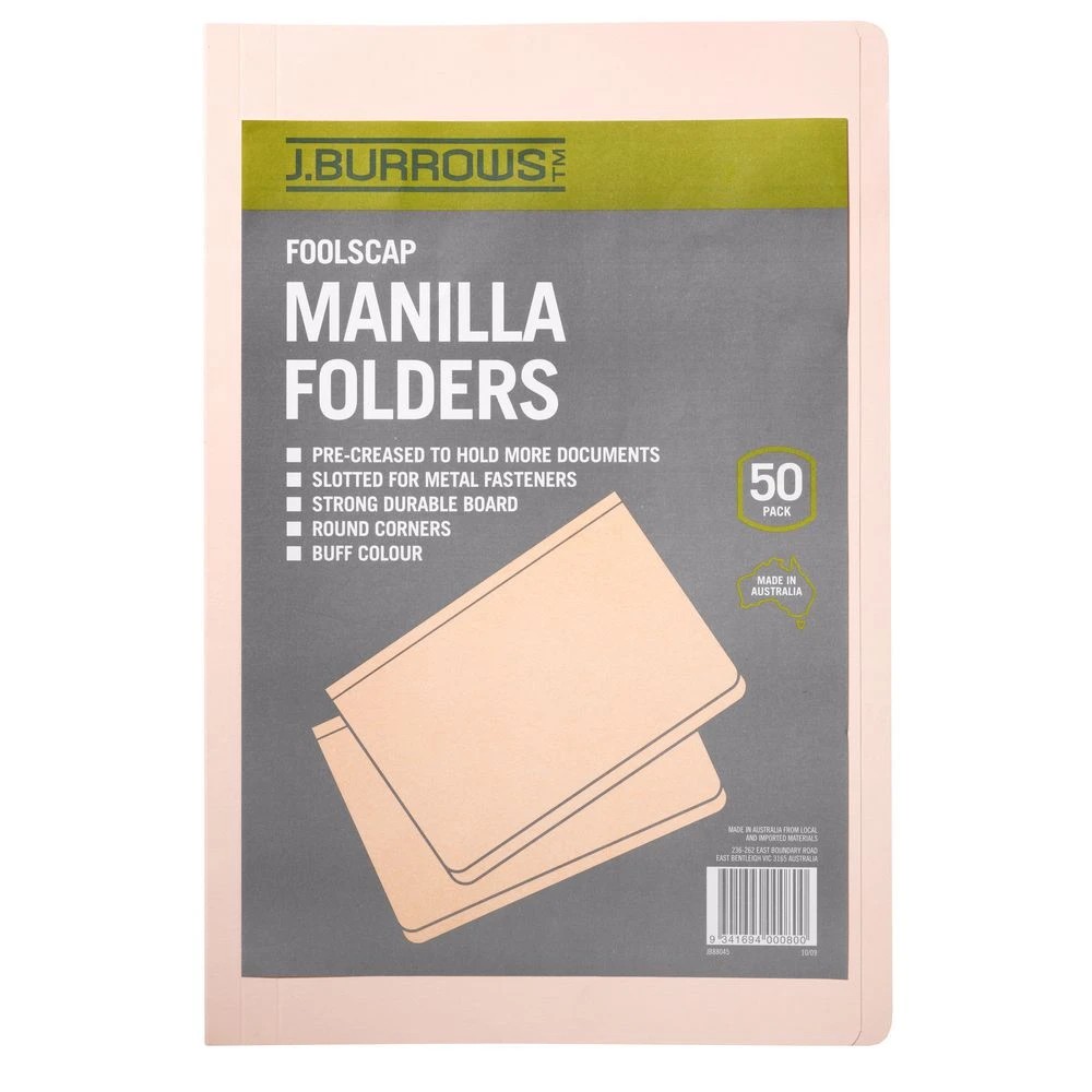 2 J.Burrows Manila Folder Foolscap Buff 50 Pack, 2 of 6