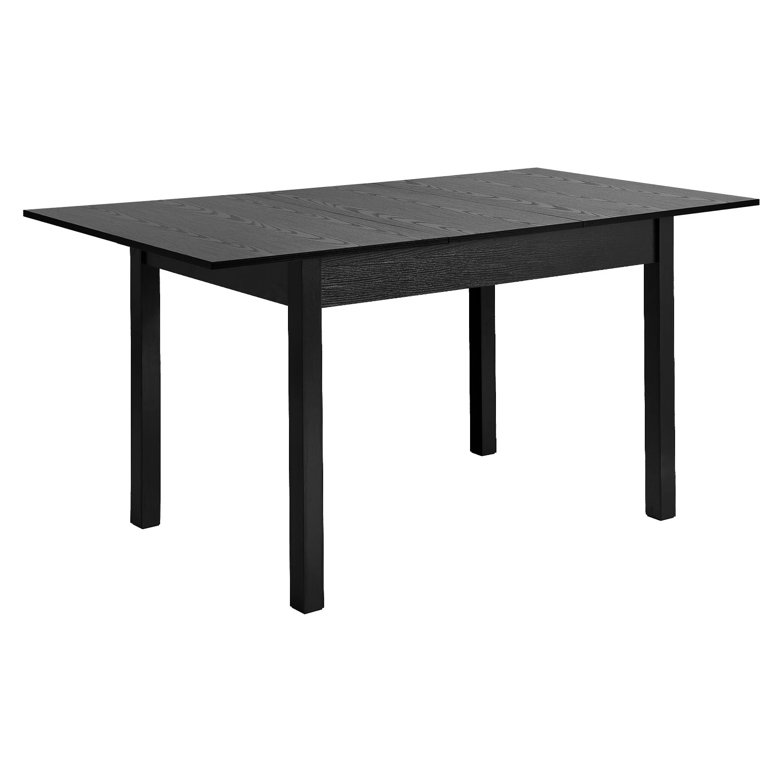 1 Oikiture 160cm Extendable Dining Table Wooden Rectangular Kitchen Table
 - Black, 1 of 7