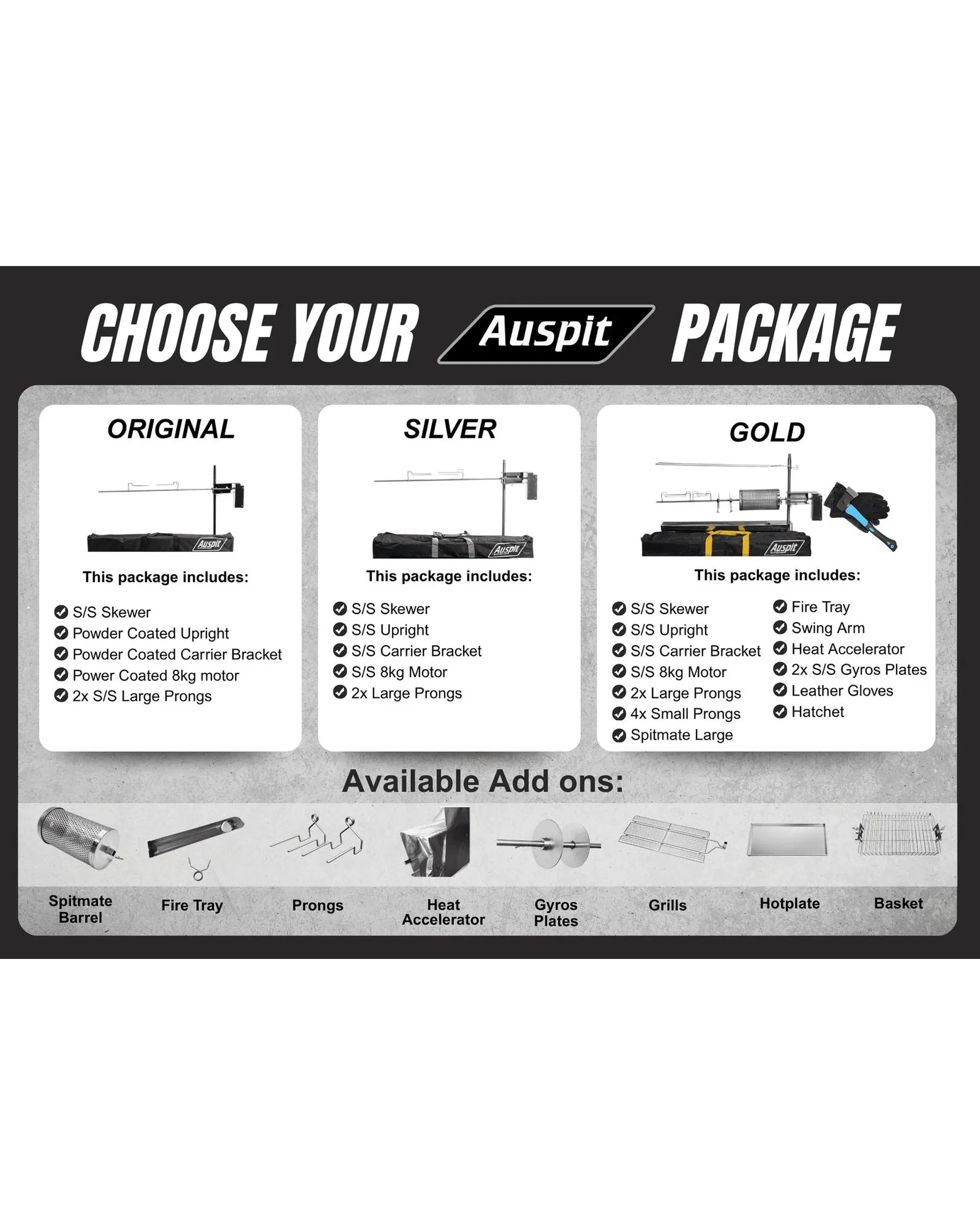 6 Auspit Stainless Steel Camping Spit Rotisserie BBQ, 6 of 10