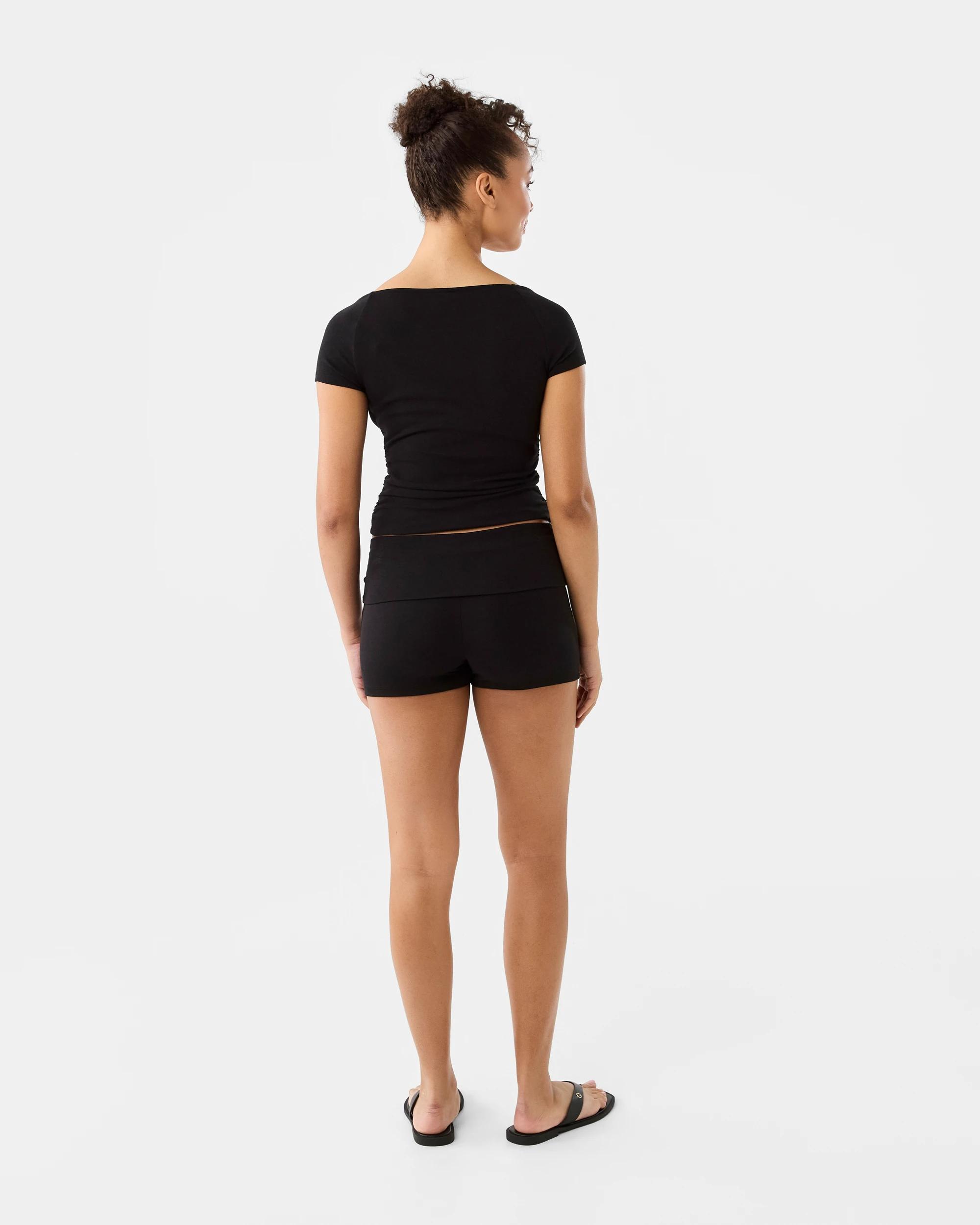 7 Off The Shoulder T-shirt Black, 7 of 7
