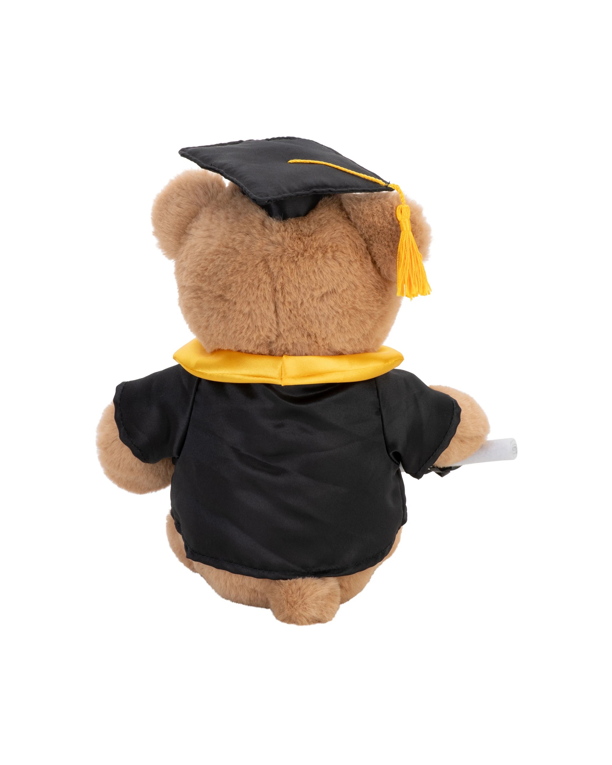 4 With Heart - Graduation Bear with Scroll, Soft Toy, Beige, Large, 24cm H, 4 of 4