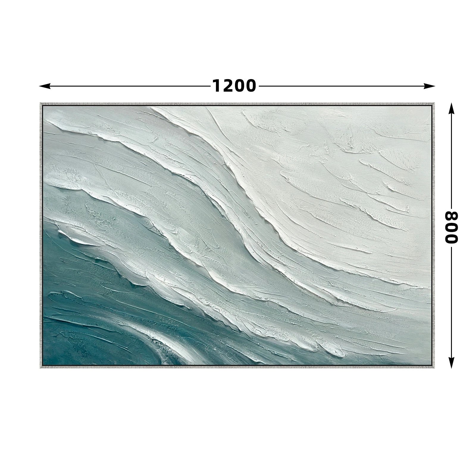 6 Moda Living Seafoam Drift Hand-Painted Textured Canvas Wall Art - Multi, 6 of 8