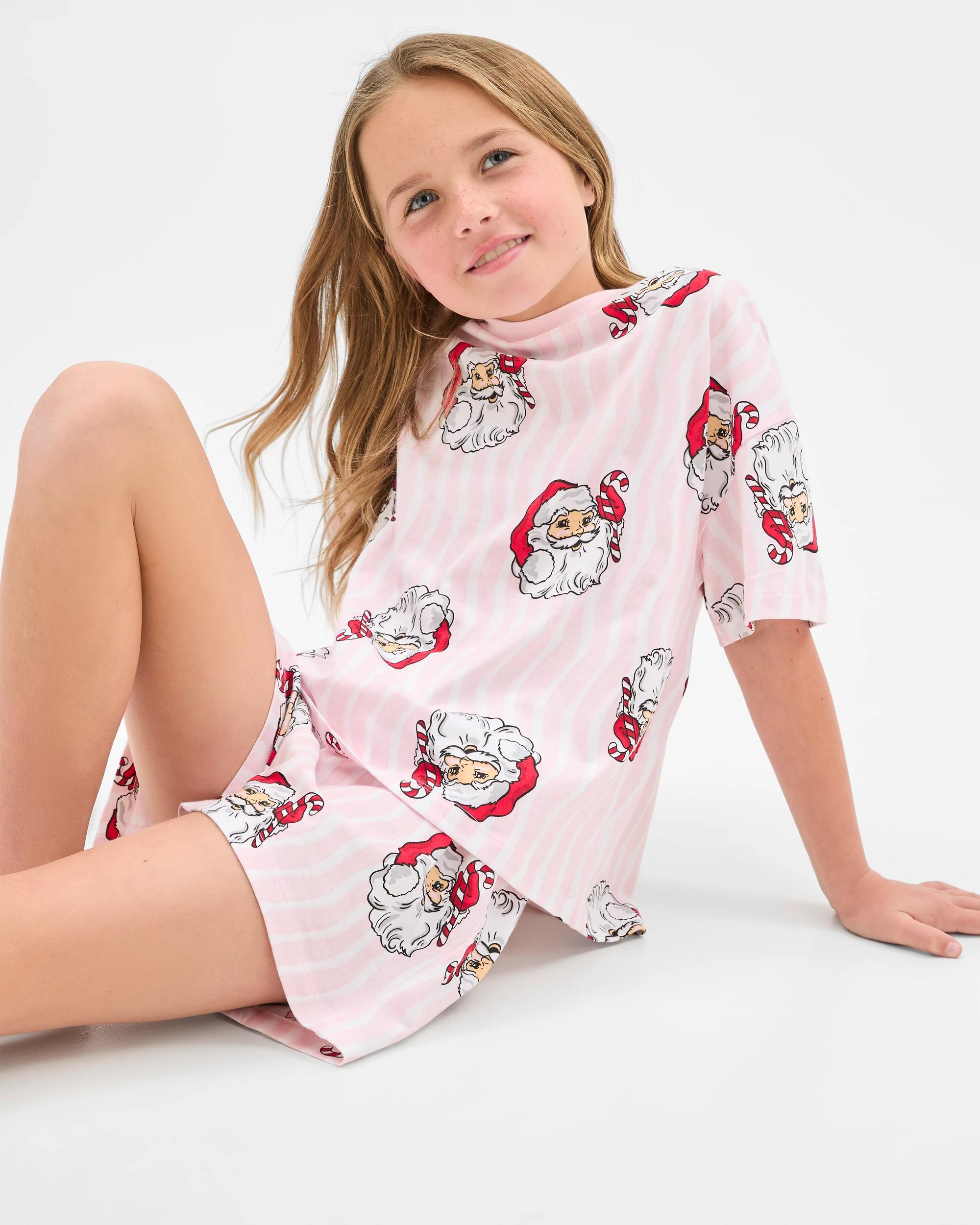 2 Target Family Matching Christmas Santa Australian Cotton Older Girls Pyjama Set SANTA, 2 of 9