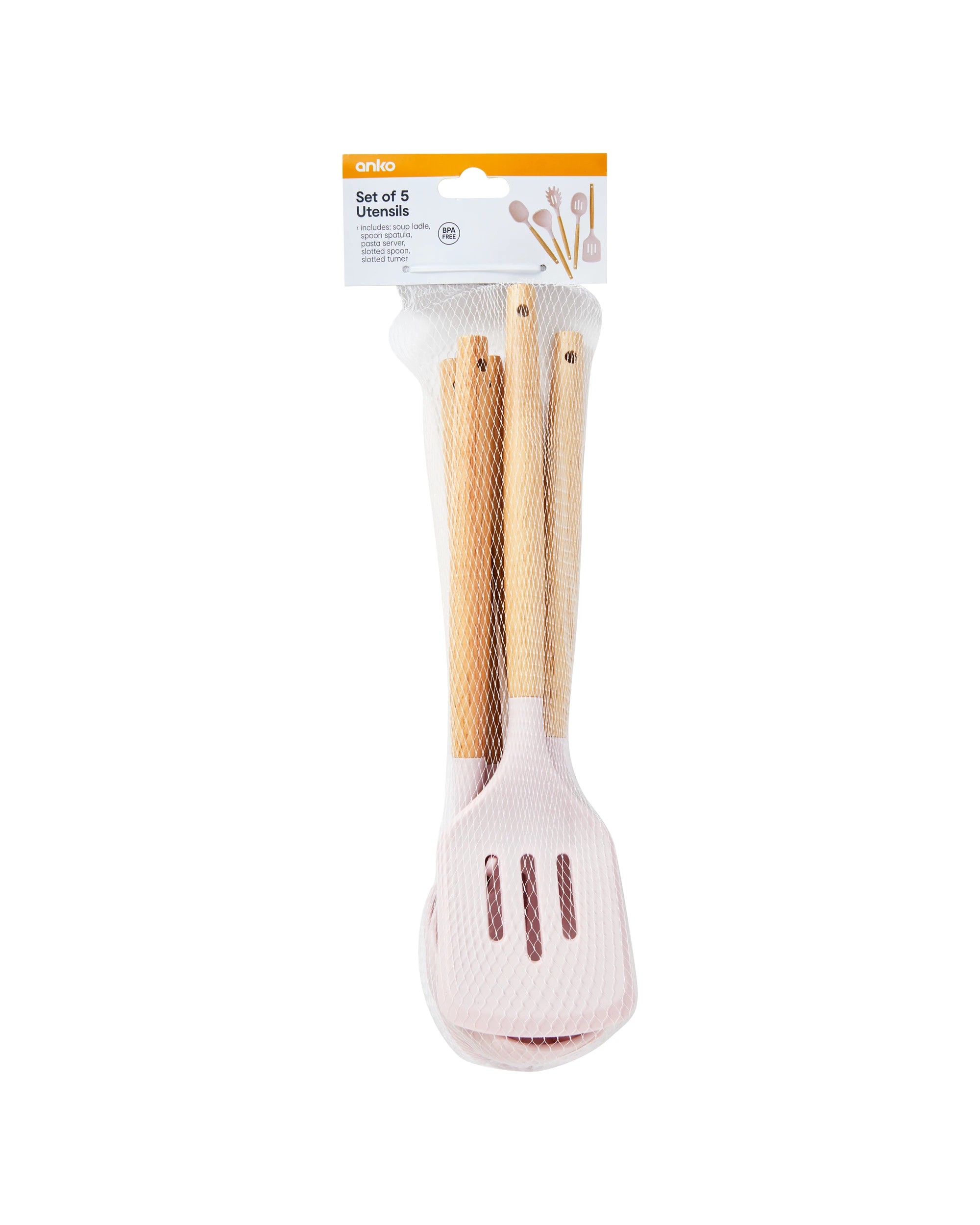 8 Set of 5 Utensils - Pink, 8 of 8