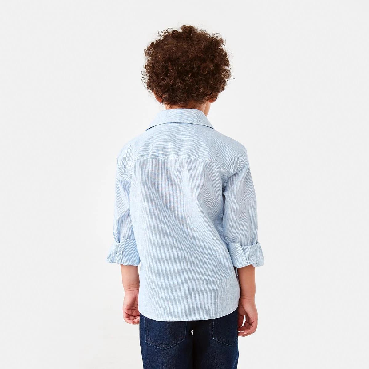 2 Long Sleeve Linen Shirt Stripe, 2 of 9