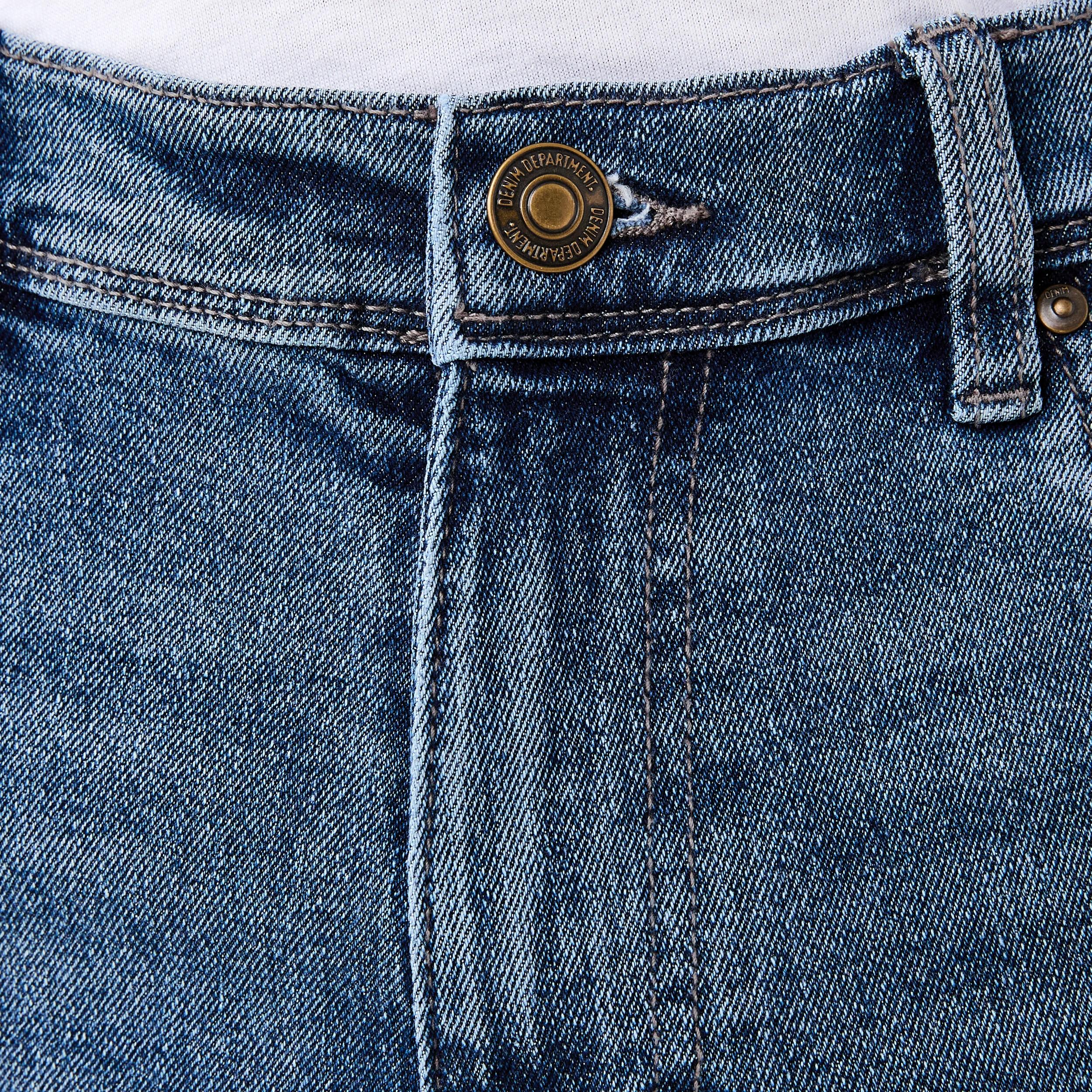 4 Straight Stretch Jeans Mid Wash, 4 of 5