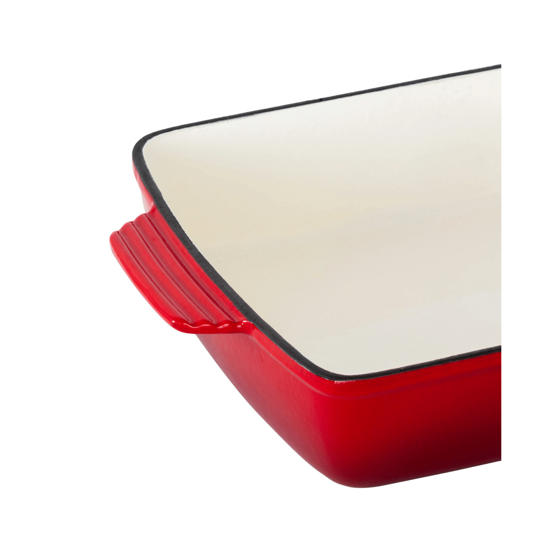 5 Healthy Choice Enamelled Cast Iron 38.5x23cm Rectangular Roaster (3.4L) - Red, 5 of 6