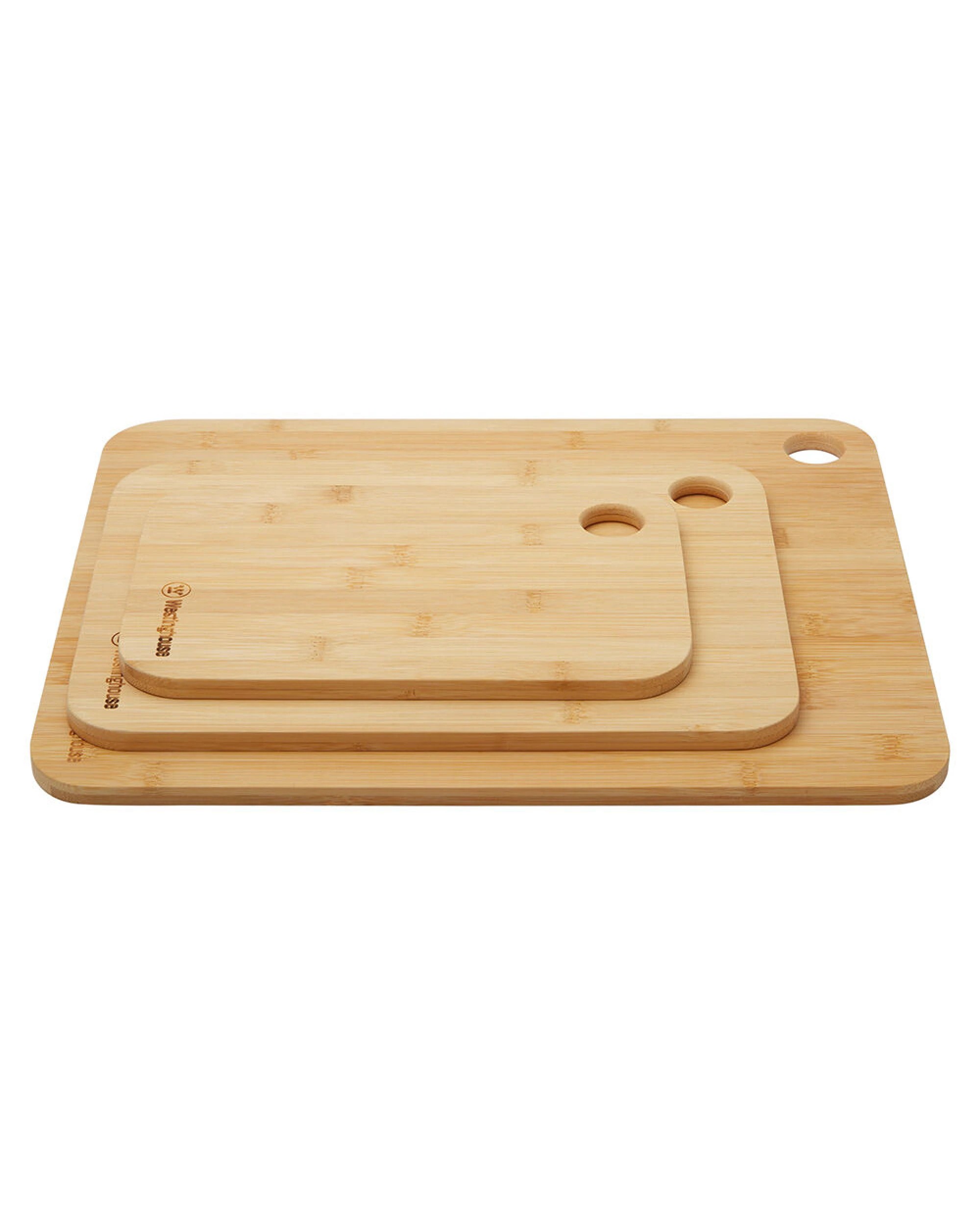 2 Westinghouse 3 Piece Bamboo Chopping Board Set, 2 of 8
