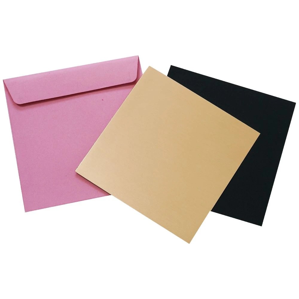 3 Qcut Folding Cards Set Rose Gold Foil/Black, 3 of 3