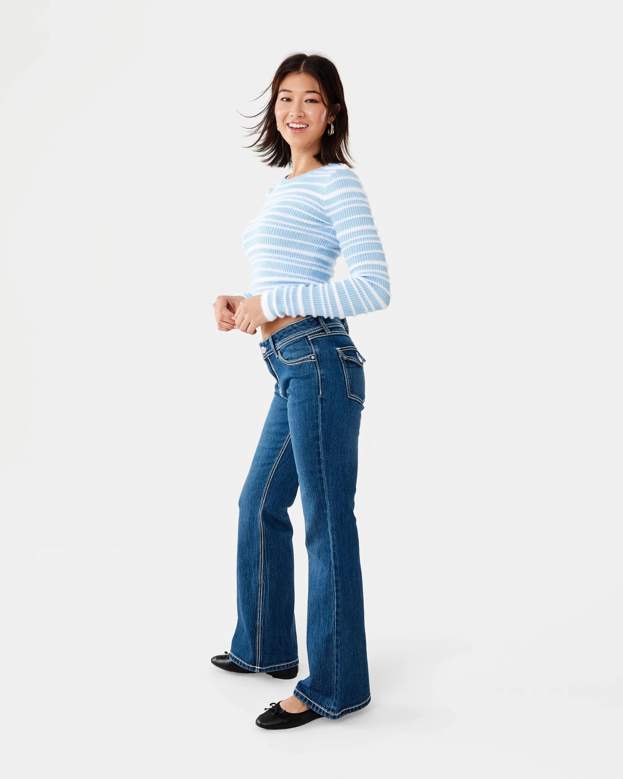 3 Long Sleeve Eyelash Top Chmbr Blue, 3 of 7