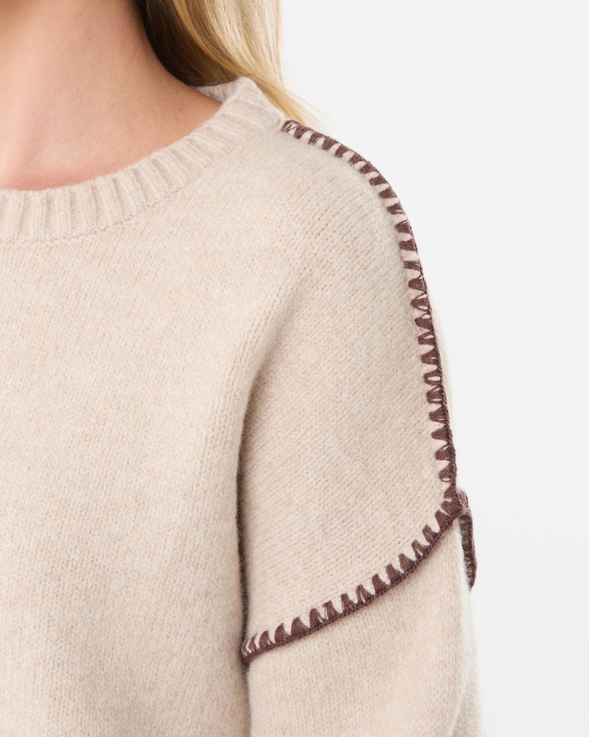 6 Blanket Stitch Jumper Bge Otml, 6 of 7