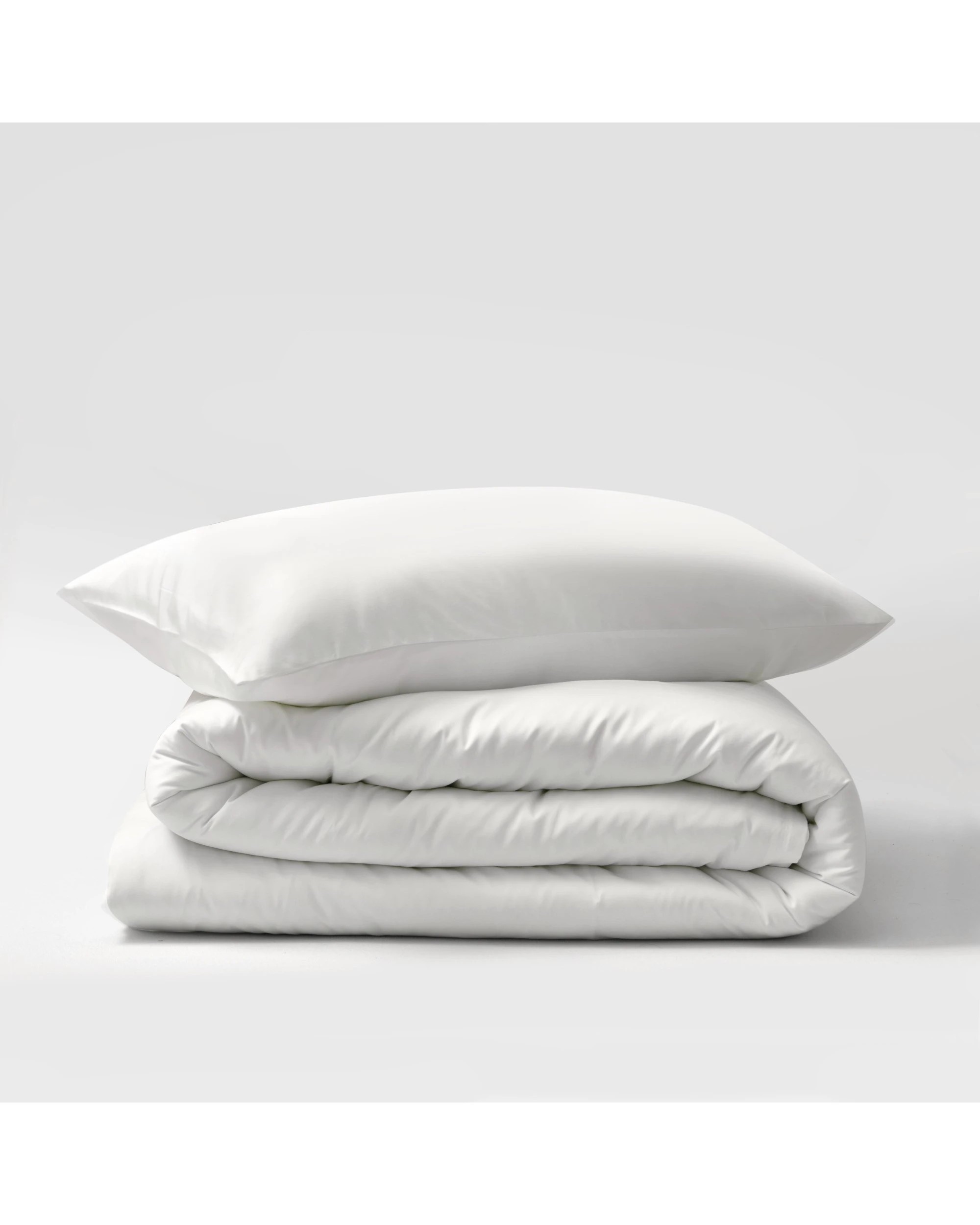 2 Serene 400TC Bamboo Cotton Sateen Quilt Cover Set - Single Bed - White, 2 of 5