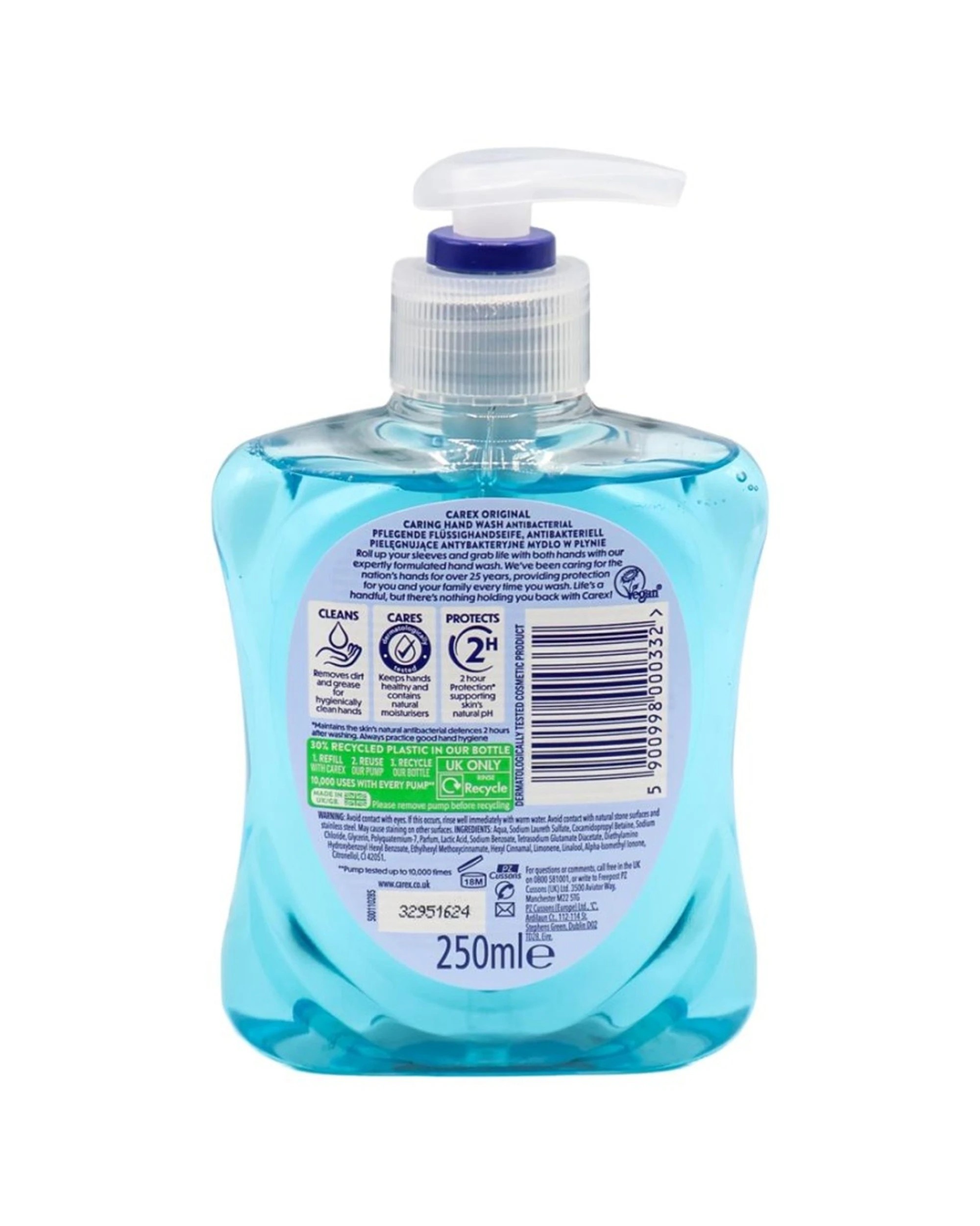 3 Carex 12PK The Original 2h Protection Antibacterial Liquid Hand Wash 250ml - Blue, 3 of 3