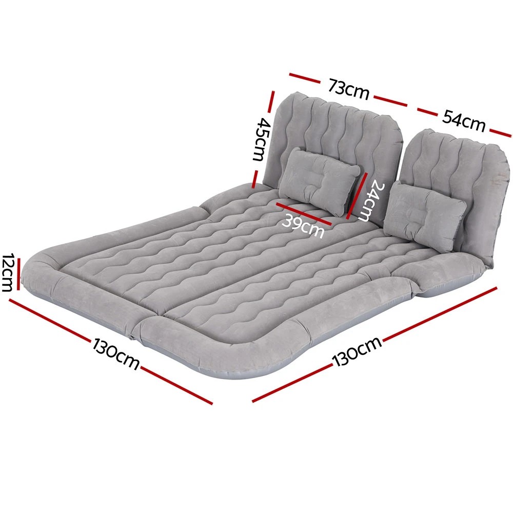 2 Weisshorn Car Mattress 175x130 Inflatable SUV Back Seat Camping Bed - Grey, 2 of 6