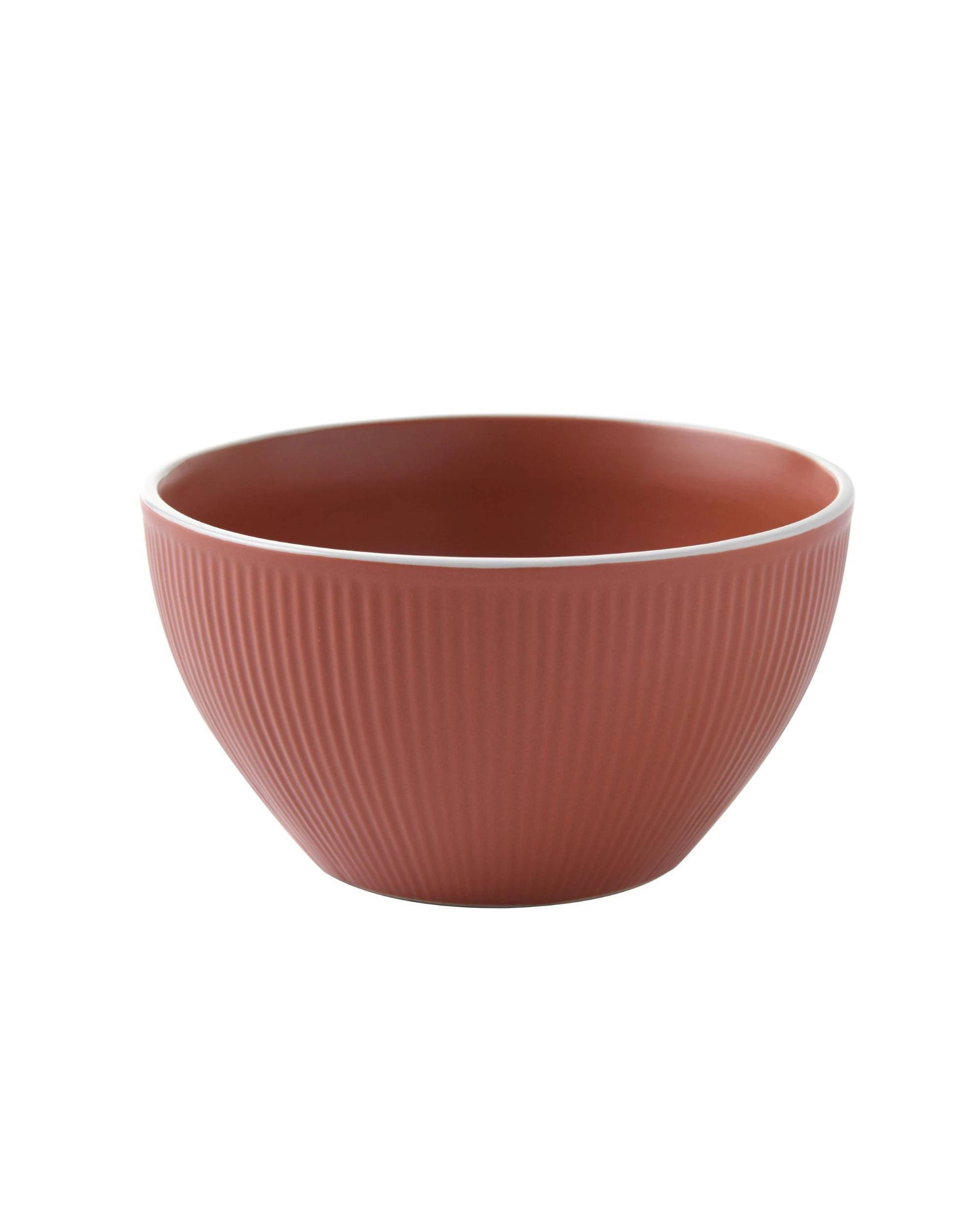 7 Cadence & Co. Maze 12-Piece Ribbed Matte Glaze Dinner Set 4 person - Terracotta, 7 of 7