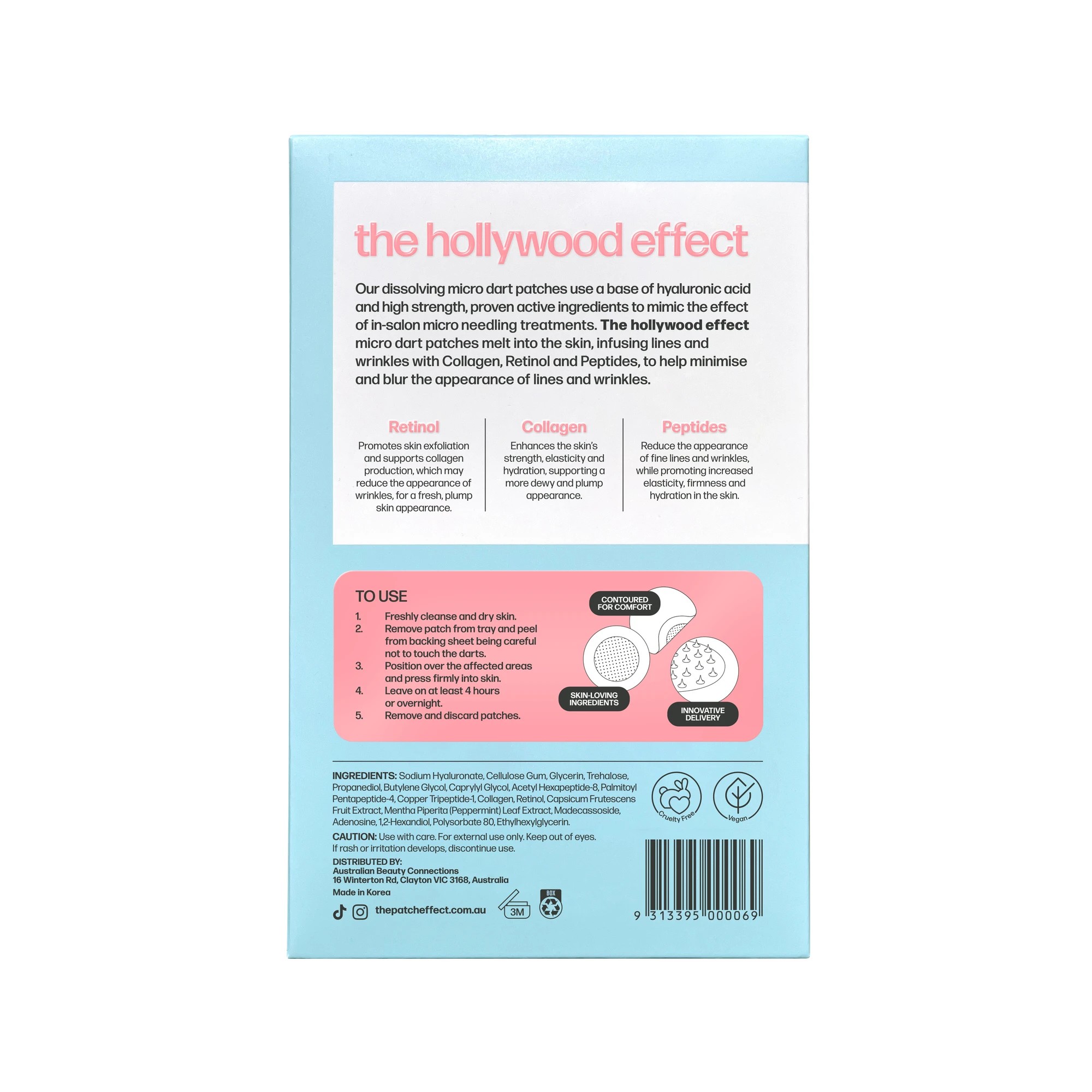 3 The Patch Effect The Hollywood Effect Dissolving Micro Dart Patches - Collagen, Retinol and Hyaluronic Acid, 3 of 3