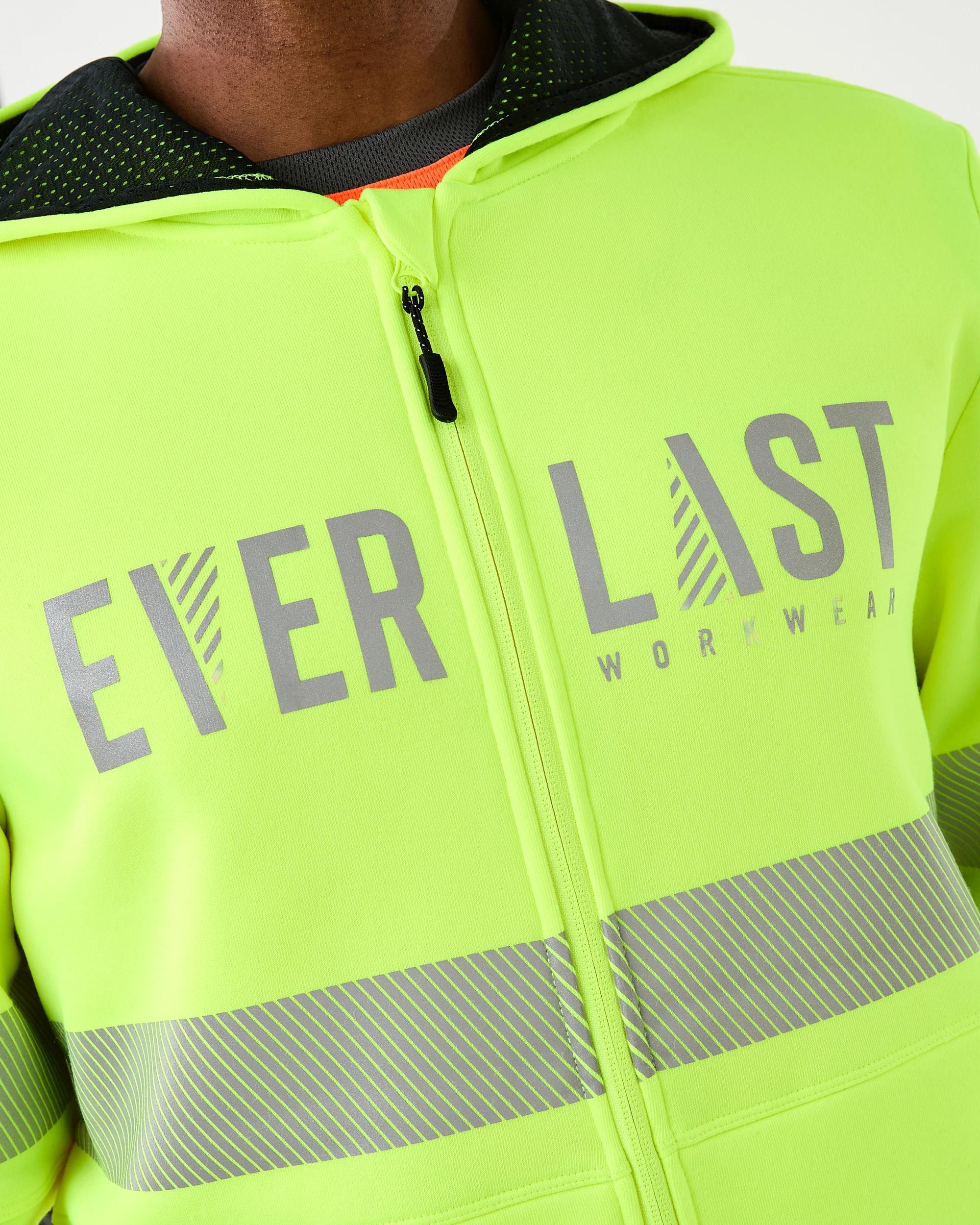 7 Everlast Work Zip Through Hoodie Yellow, 7 of 9