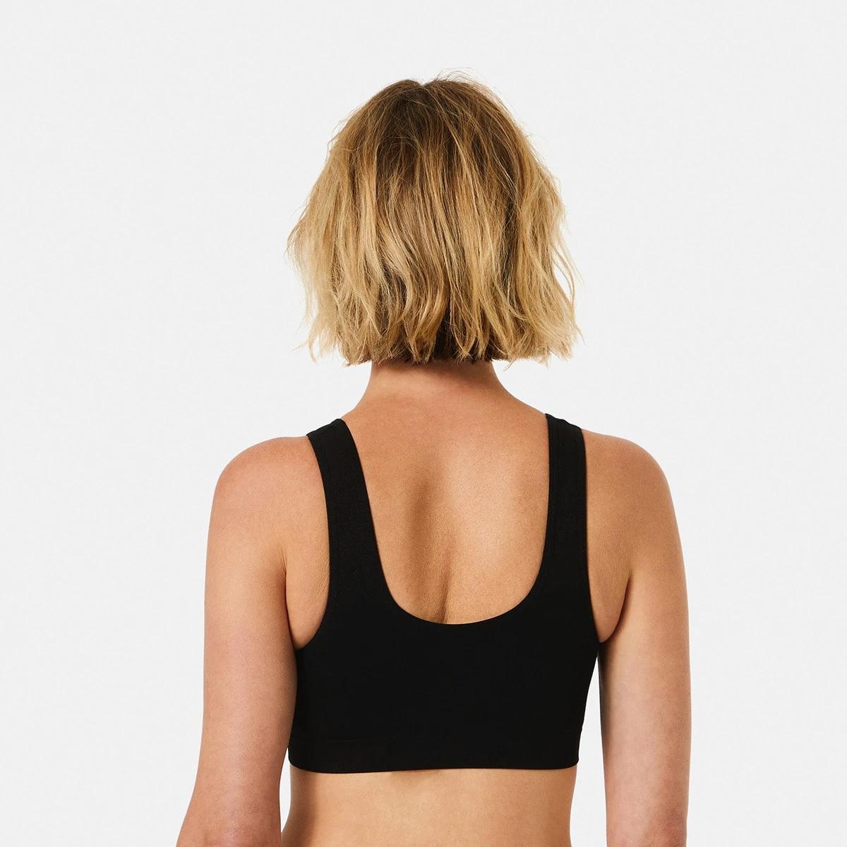 6 2 Pack Wirefree Post Surgery Crop BLACK, BEIGE, 6 of 8