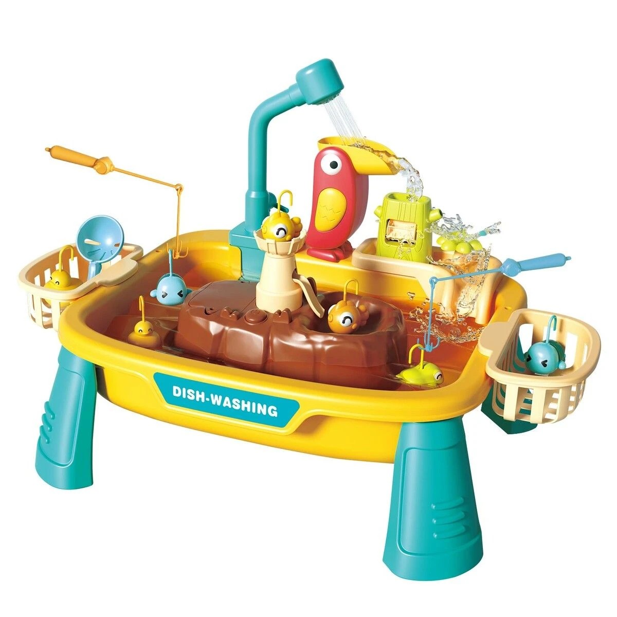 1 AUSWAY Fishing Game Table Toy With Running Water, 1 of 5