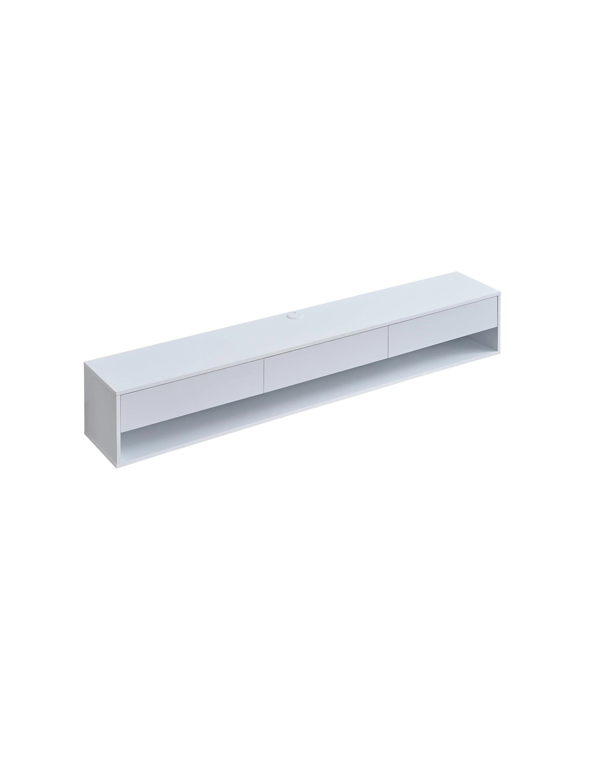 1 Kodu Wall Mount Entertainment TV Unit Floating 3 Drawers 180cm - White, 1 of 7