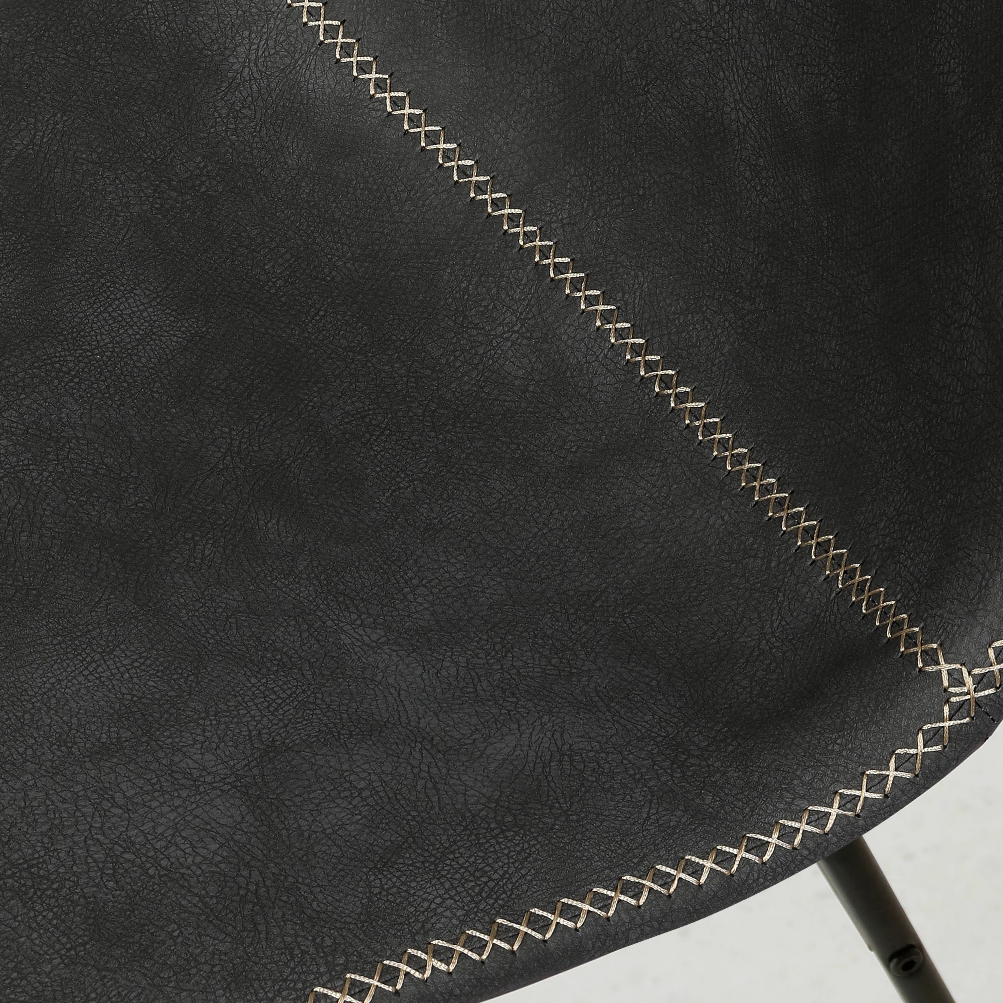 5 Levede 8x Dining Chairs PU Leather - Black - Black, 5 of 8
