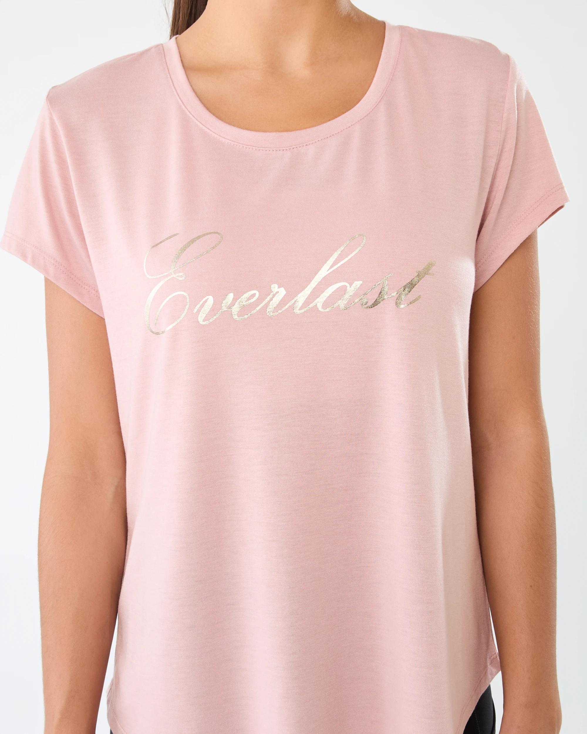 5 Everlast Womens Scoop Neck T-shirt Blush, 5 of 8