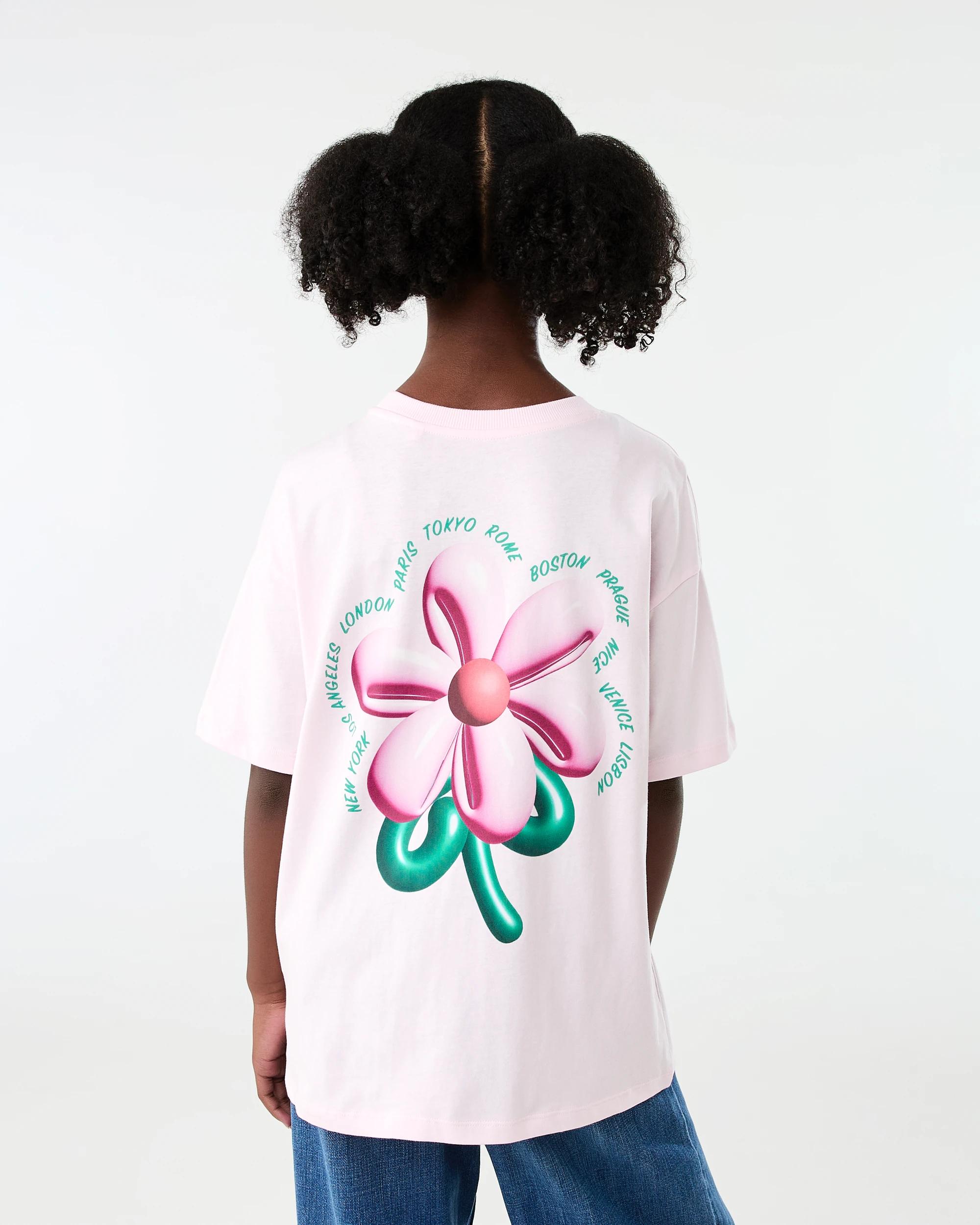 2 Oversized T-shirt Pnk Flower, 2 of 8