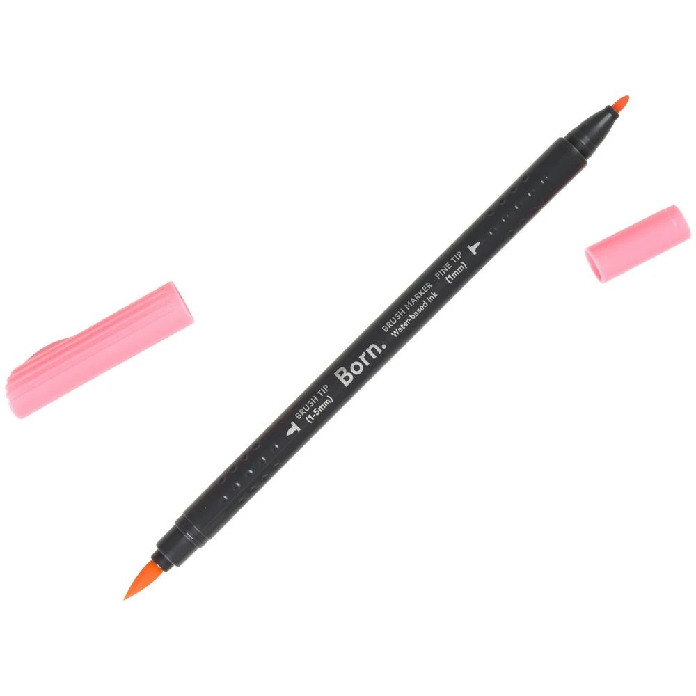 3 Born Professional Brush Dual-Tip Marker Pink Salmon 803, 3 of 4