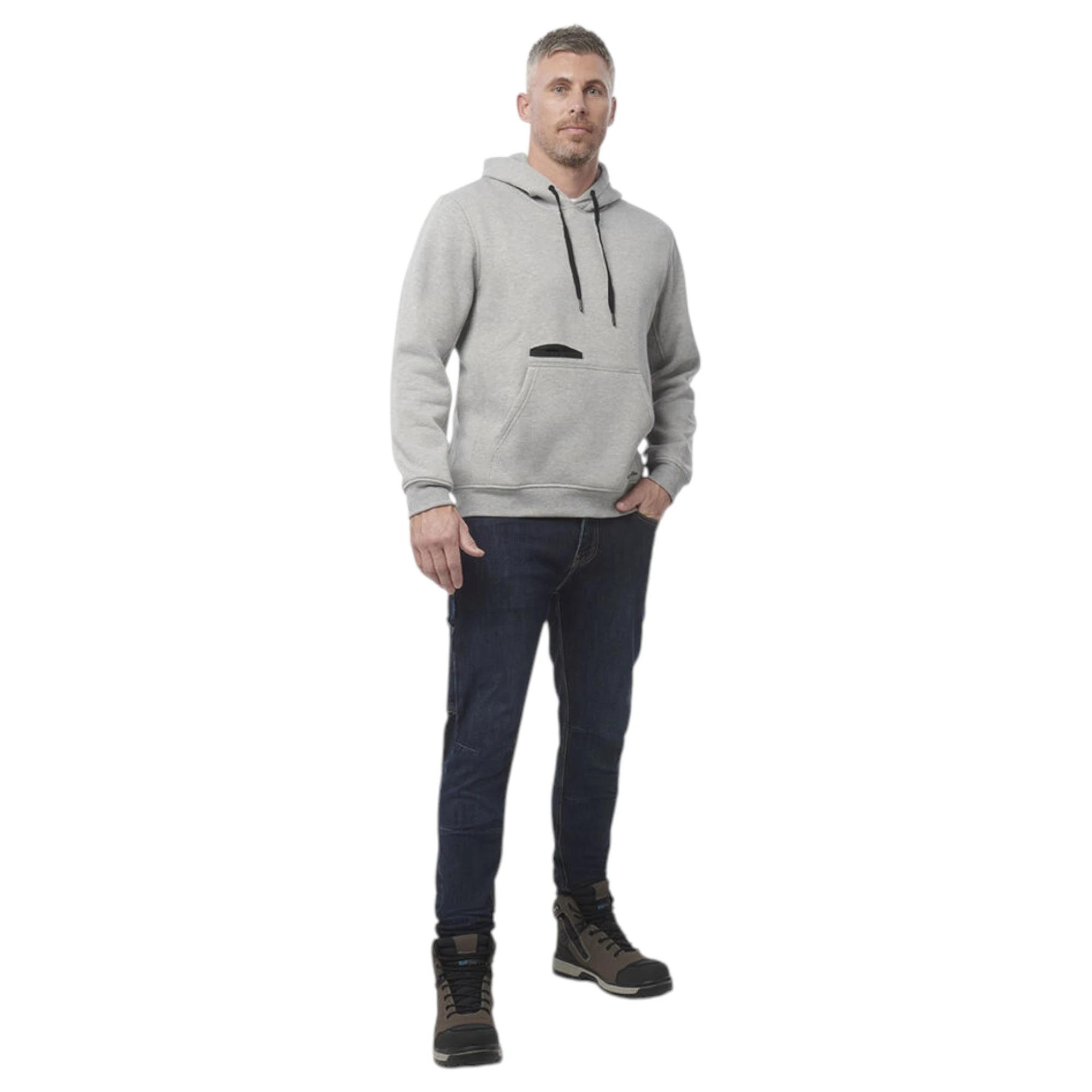 7 KingGee Mens Originals Fleece Hoodie GREY, 7 of 7