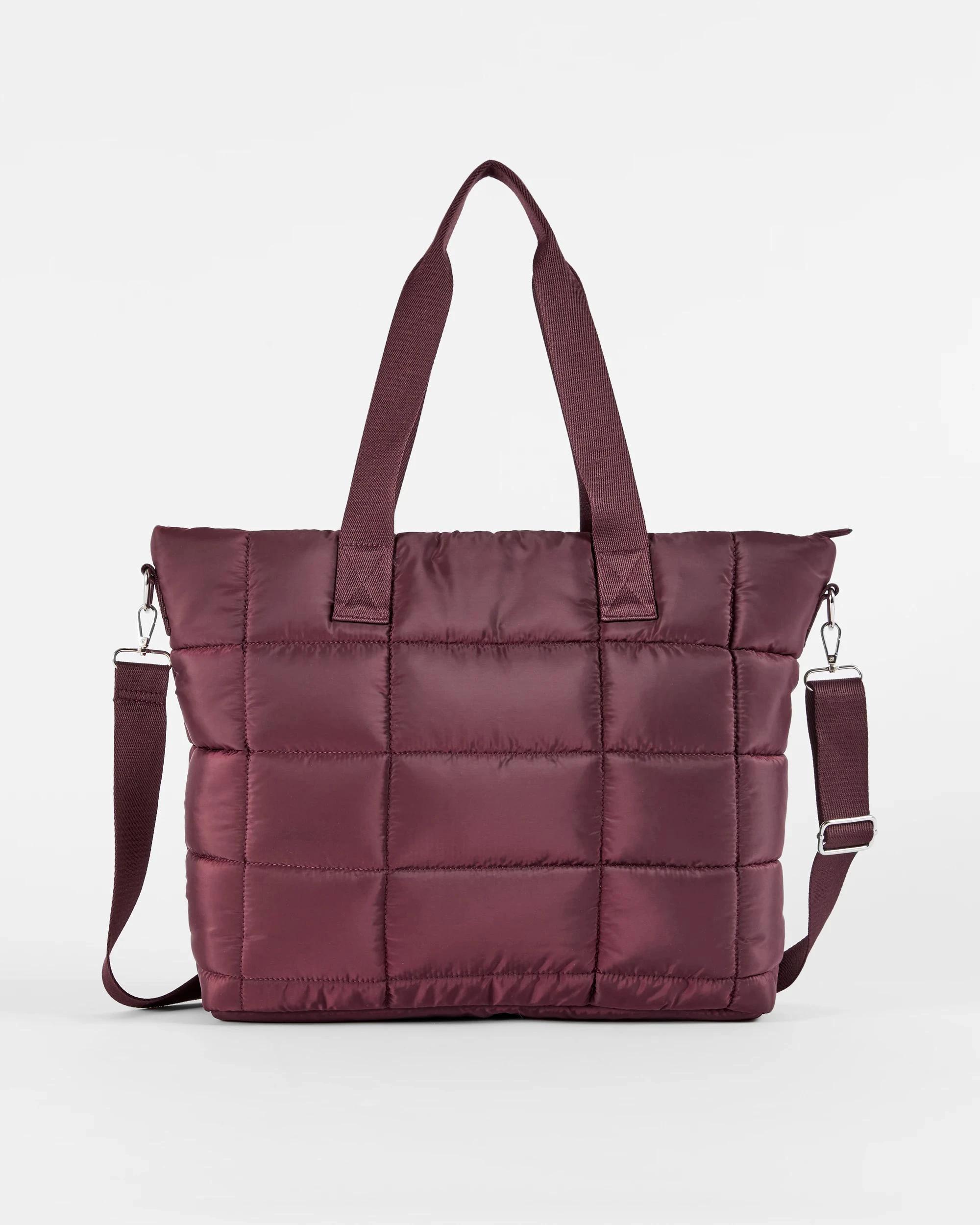 1 Target Casual Quilted Tote Bag BLACK CHERRY, 1 of 2