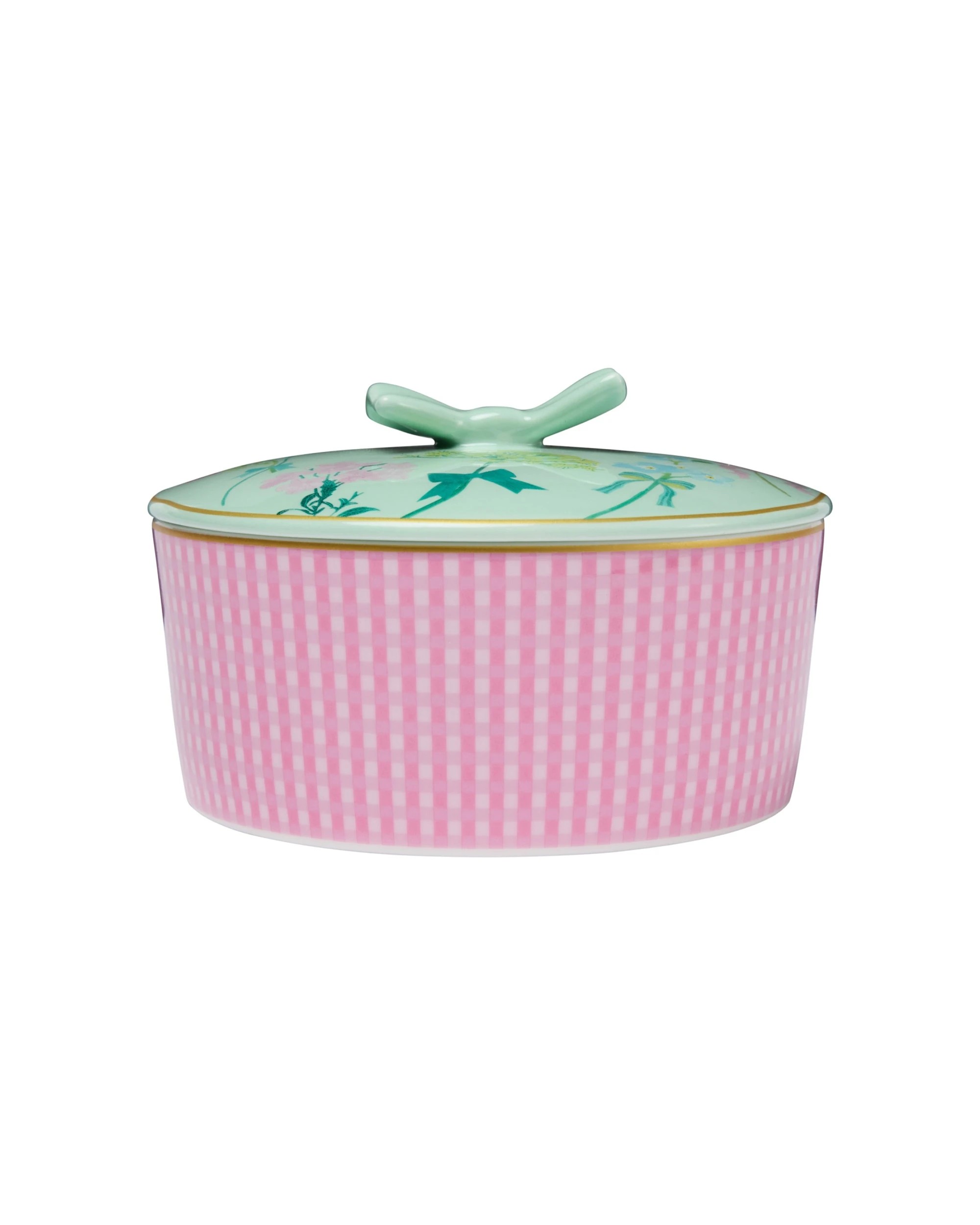 1 Maxwell & Williams Cherish Ceramic Floral Trinket Box Decorative Storage - Pink, 1 of 4